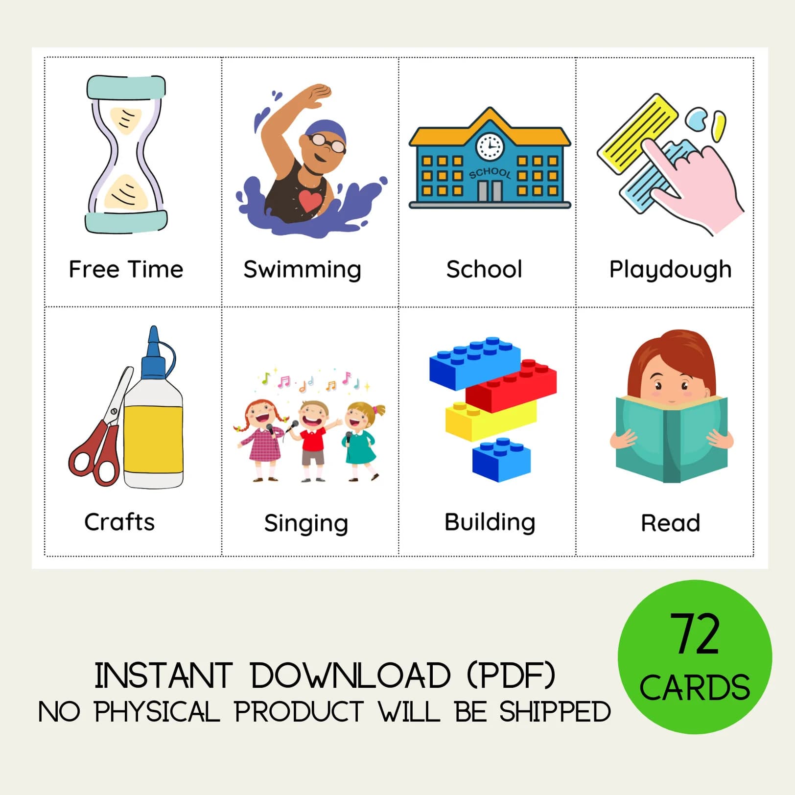 Communication Speech Cards 72 Pack Special Needs Learning Non Verbal Autism ASD Digital Download - image 5