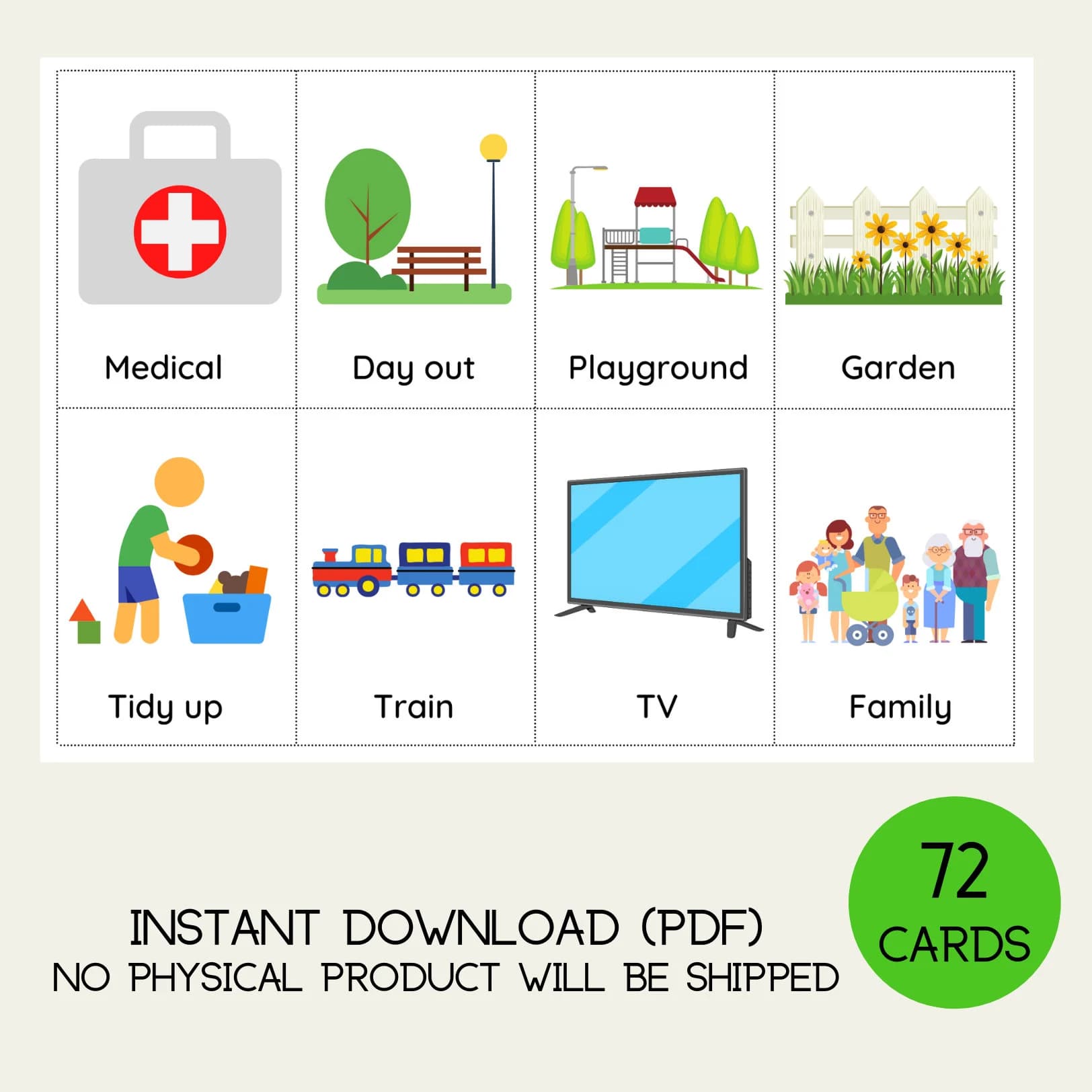 Communication Speech Cards 72 Pack Special Needs Learning Non Verbal Autism ASD Digital Download - image 4