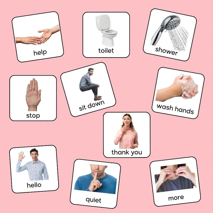Non Verbal Communication Visual Cards Flash Cards Special Needs Autistic Children, Autism Kids Communication Cards
