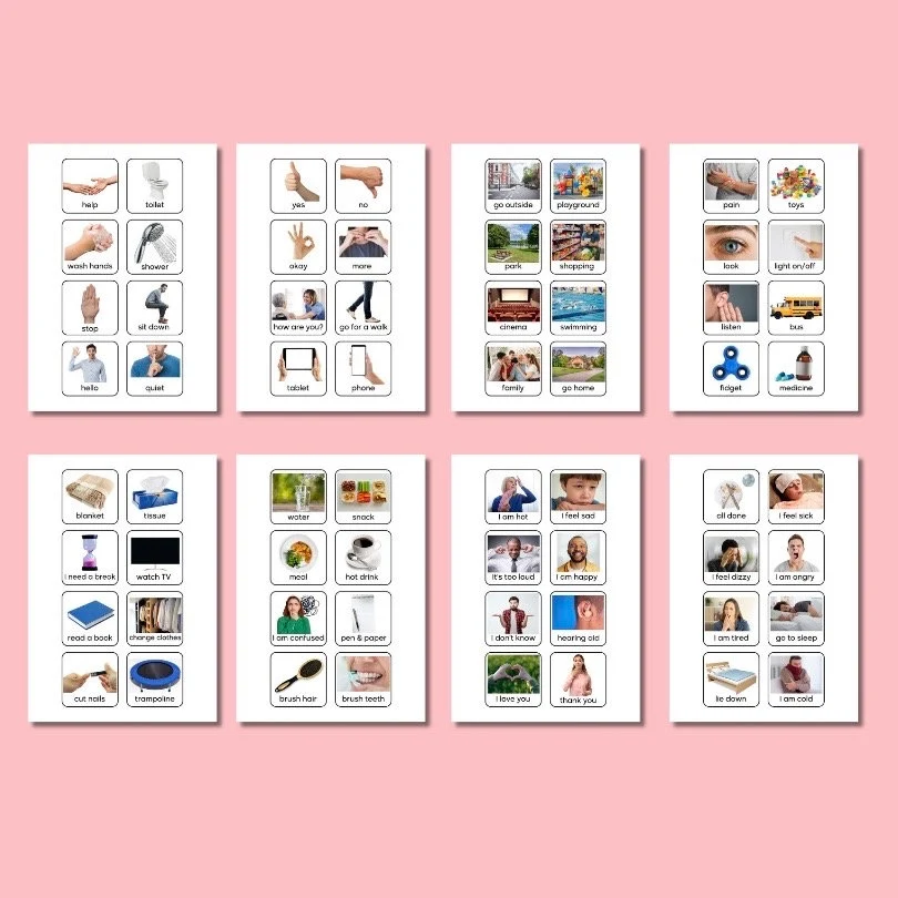 Non Verbal Communication Visual Cards Flash Cards Special Needs Autistic Children, Autism Kids Communication Cards - image 5