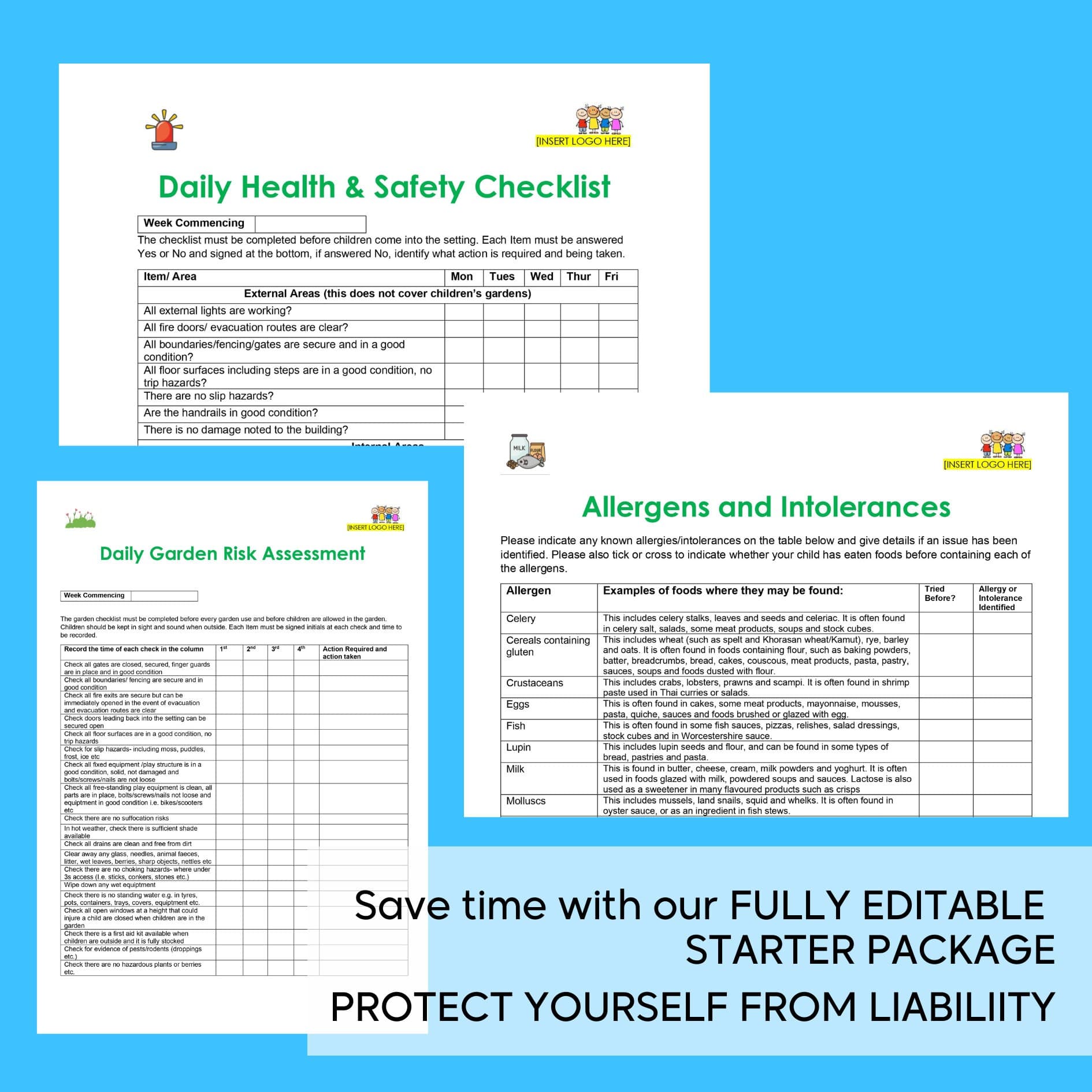 Daycare STARTER PACKAGE Childminder Paperwork, Forms, Risk Assessments, Checklists, Nursery Day Care Forms Printable Preschool EYFS Ofsted - image 5