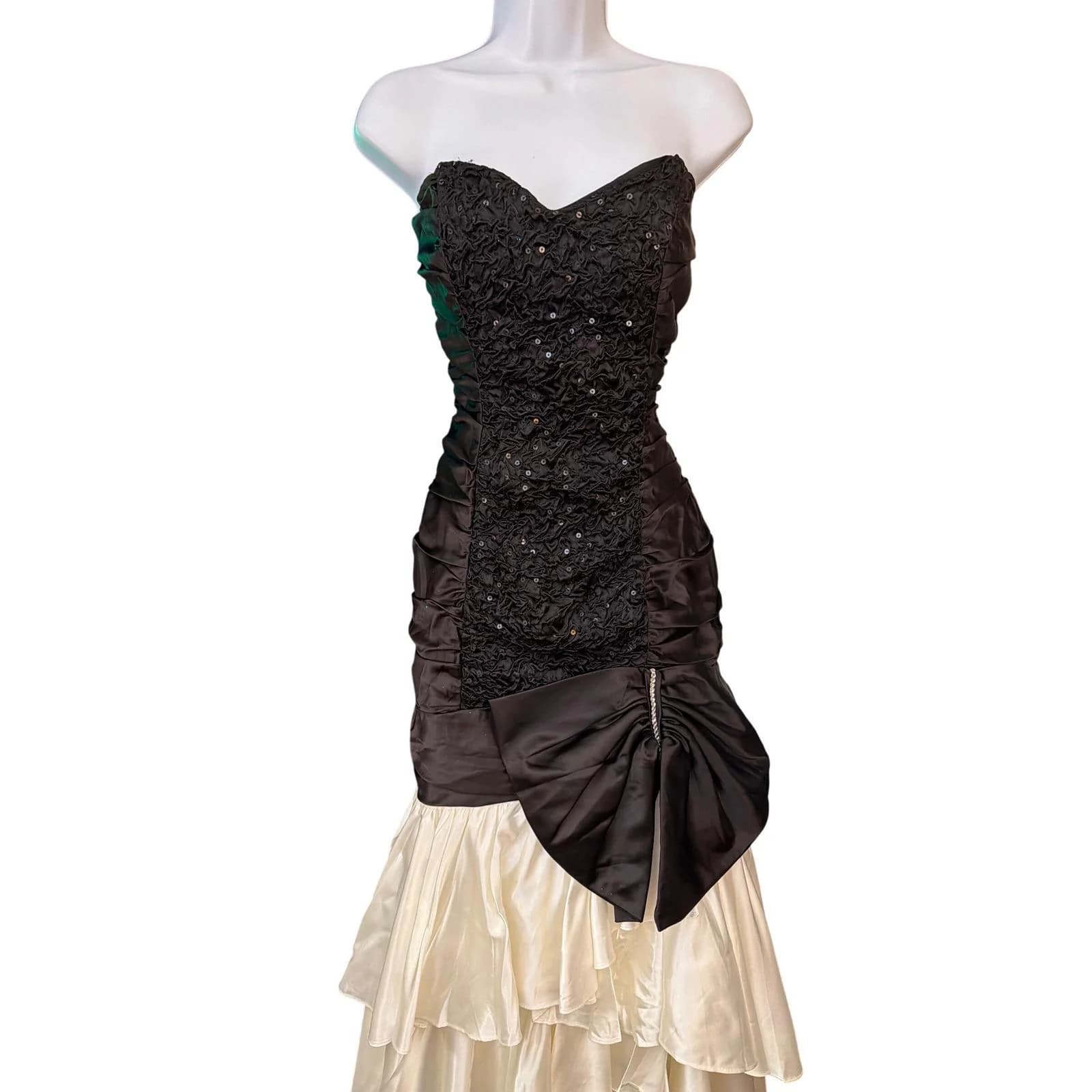 80s Zum Zum Evening Gown Prom Dress 80s Glam Coquette New Years Whimsigoth Party - image 4