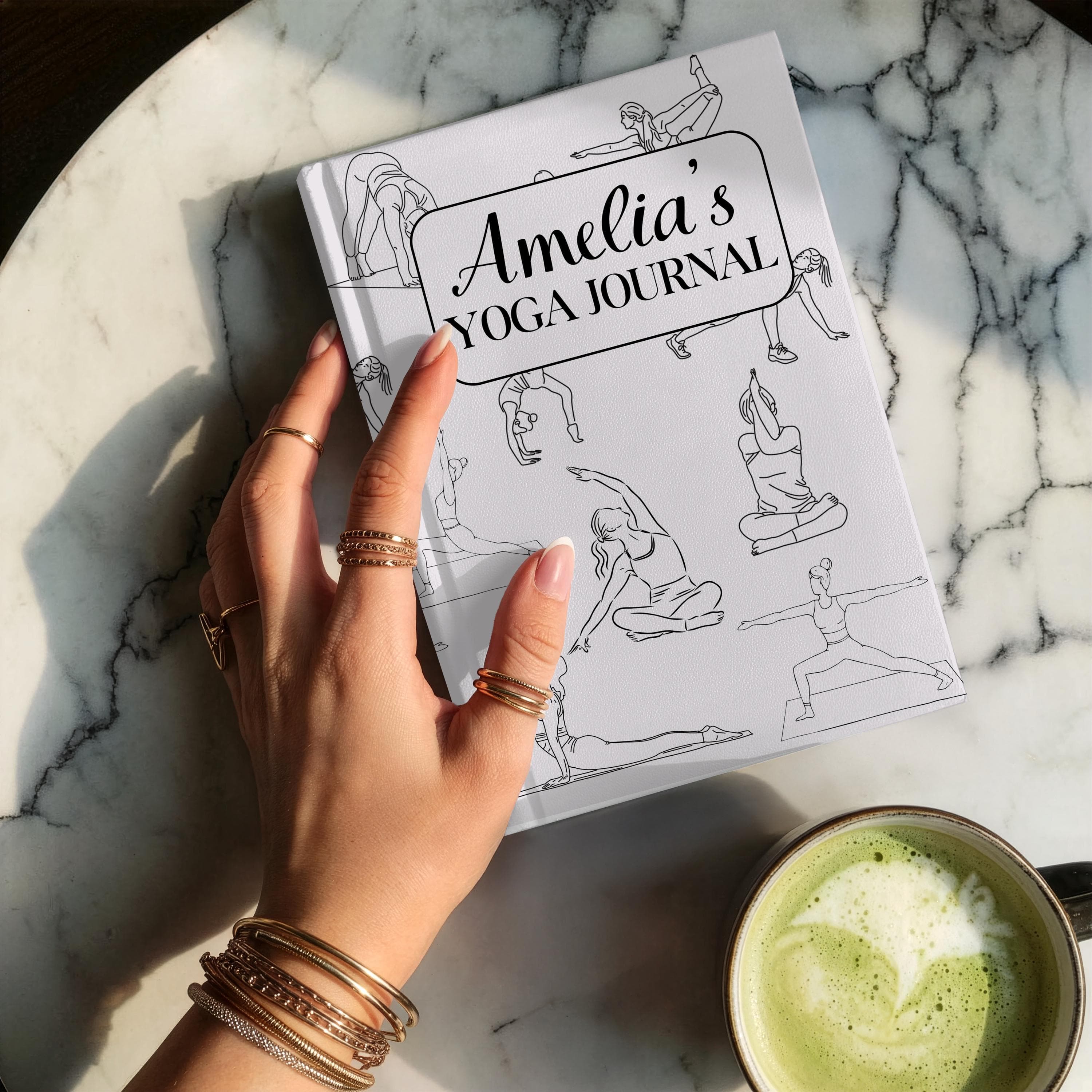 Personalized Yoga Journal, Yoga Instructor Gift, Custom Gift for Yoga Lover, Wellness Notebook, Yoga Notes, Yoga Planner
