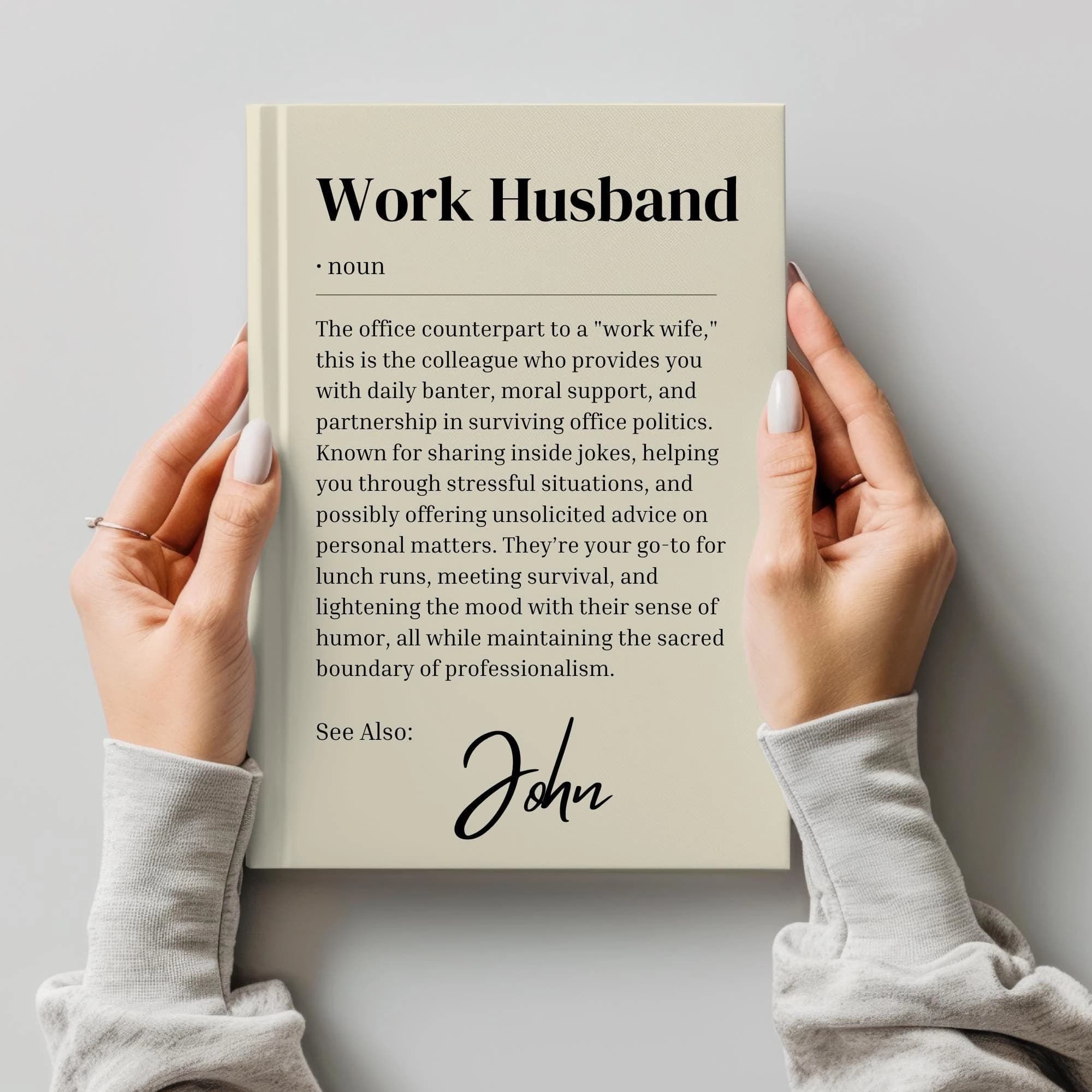 Personalised Work Husband Journal, Work Best Friend Gift, Leaving Work Gift, New Job Gift, Work Colleague Gift Notebook