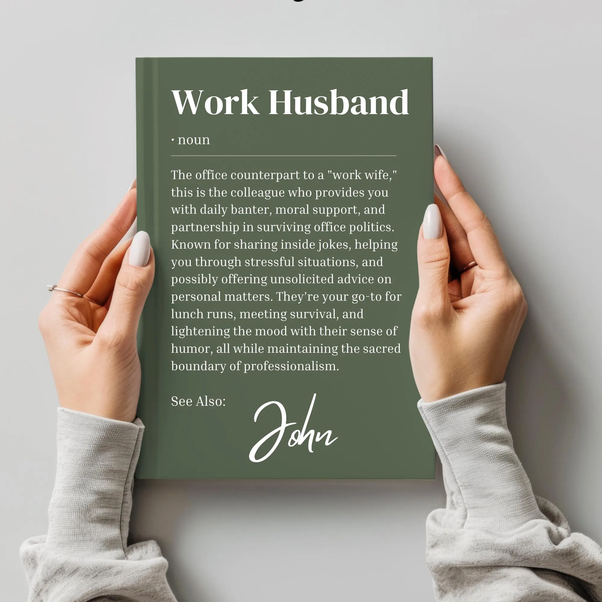 Personalised Work Husband Journal, Work Best Friend Gift, Leaving Work Gift, New Job Gift, Work Colleague Gift Notebook - image 3