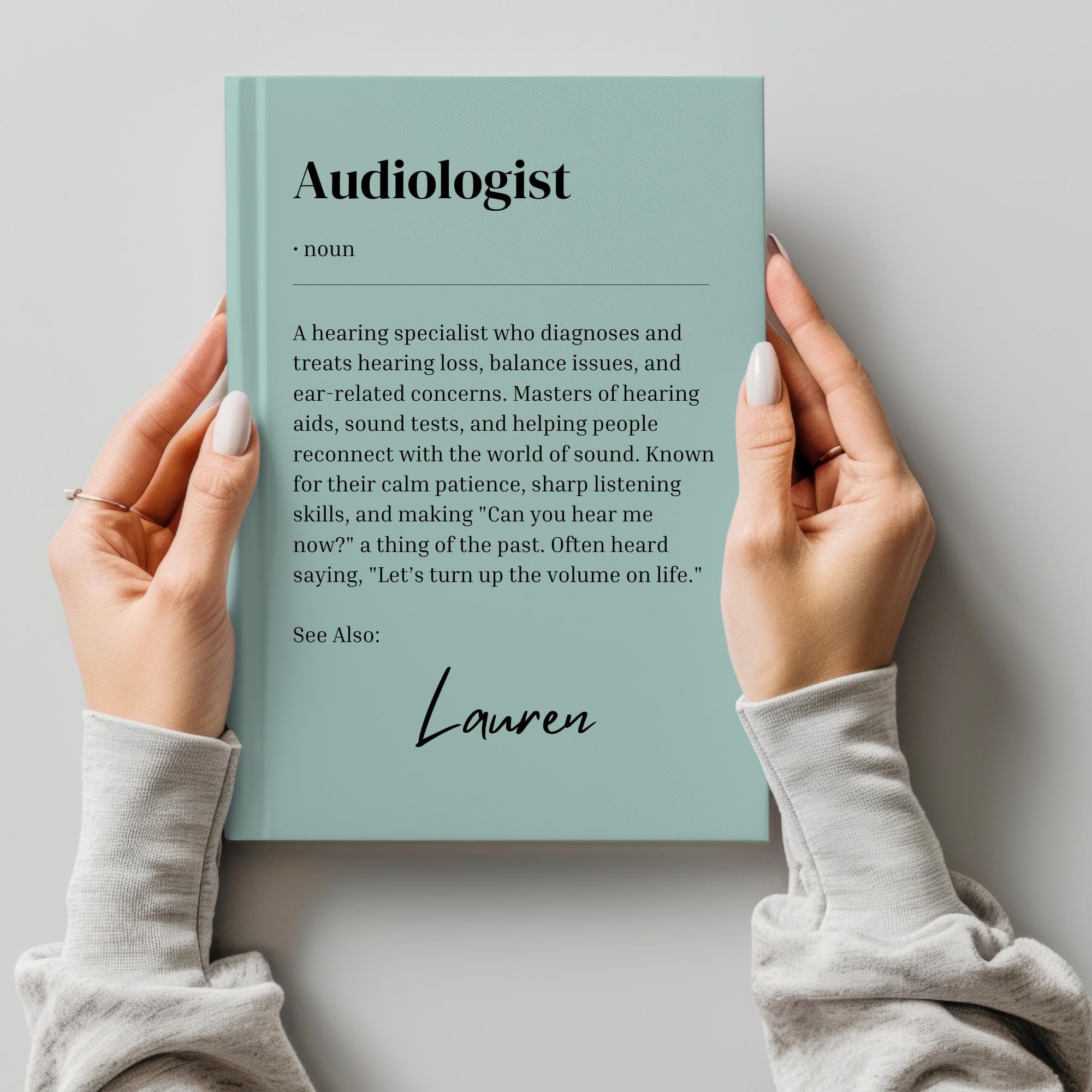 Audiologist Journal Nurse Appreciation Gifts, New Nurse Gift, Audiologist Student Graduation, Personalized, Custom Name - image 3