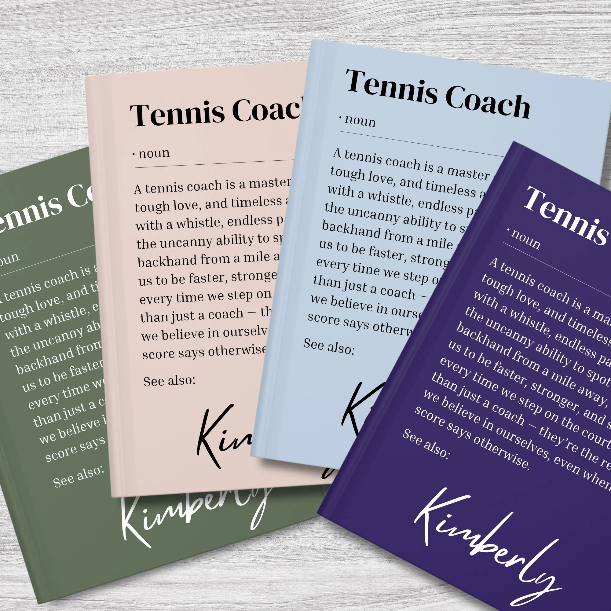 Personalized Tennis Coach Gift, Tennis Journal, Custom Gift for Tennis Player, Teacher Appreciation - image 4