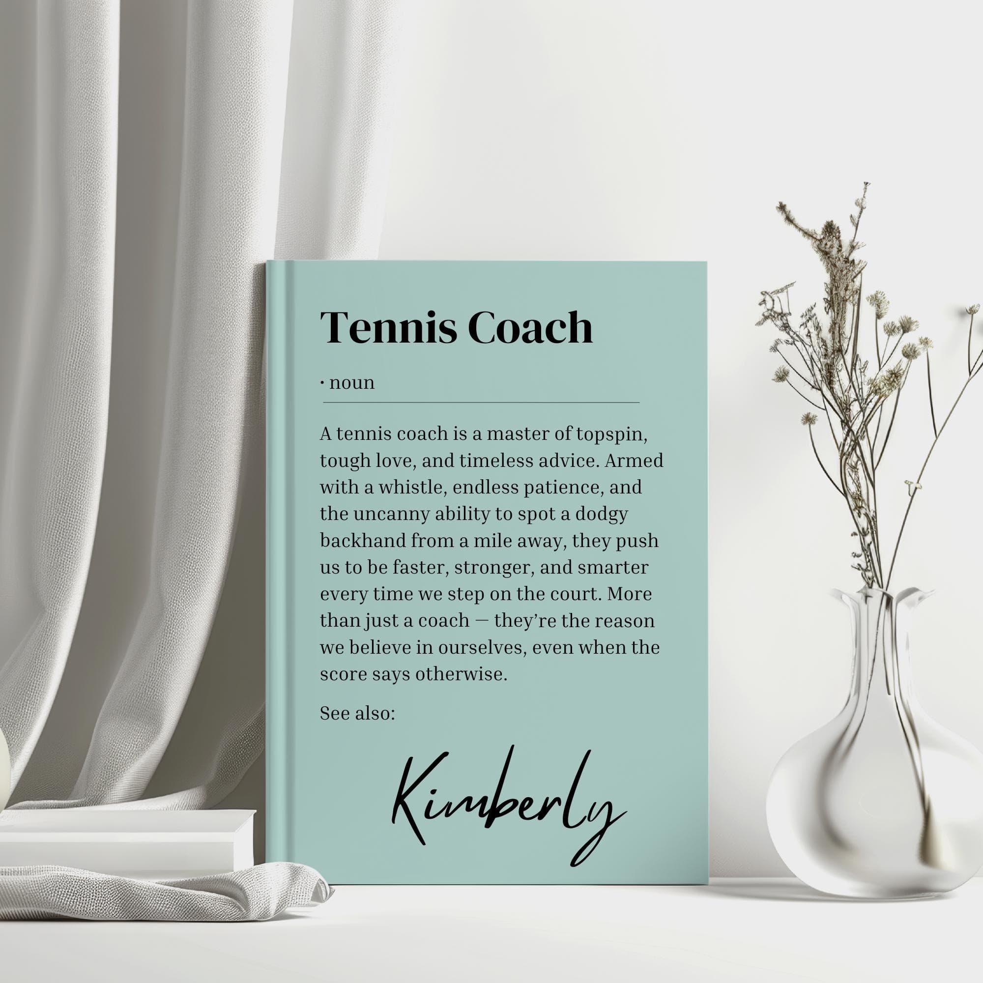 Personalized Tennis Coach Gift, Tennis Journal, Custom Gift for Tennis Player, Teacher Appreciation - image 5