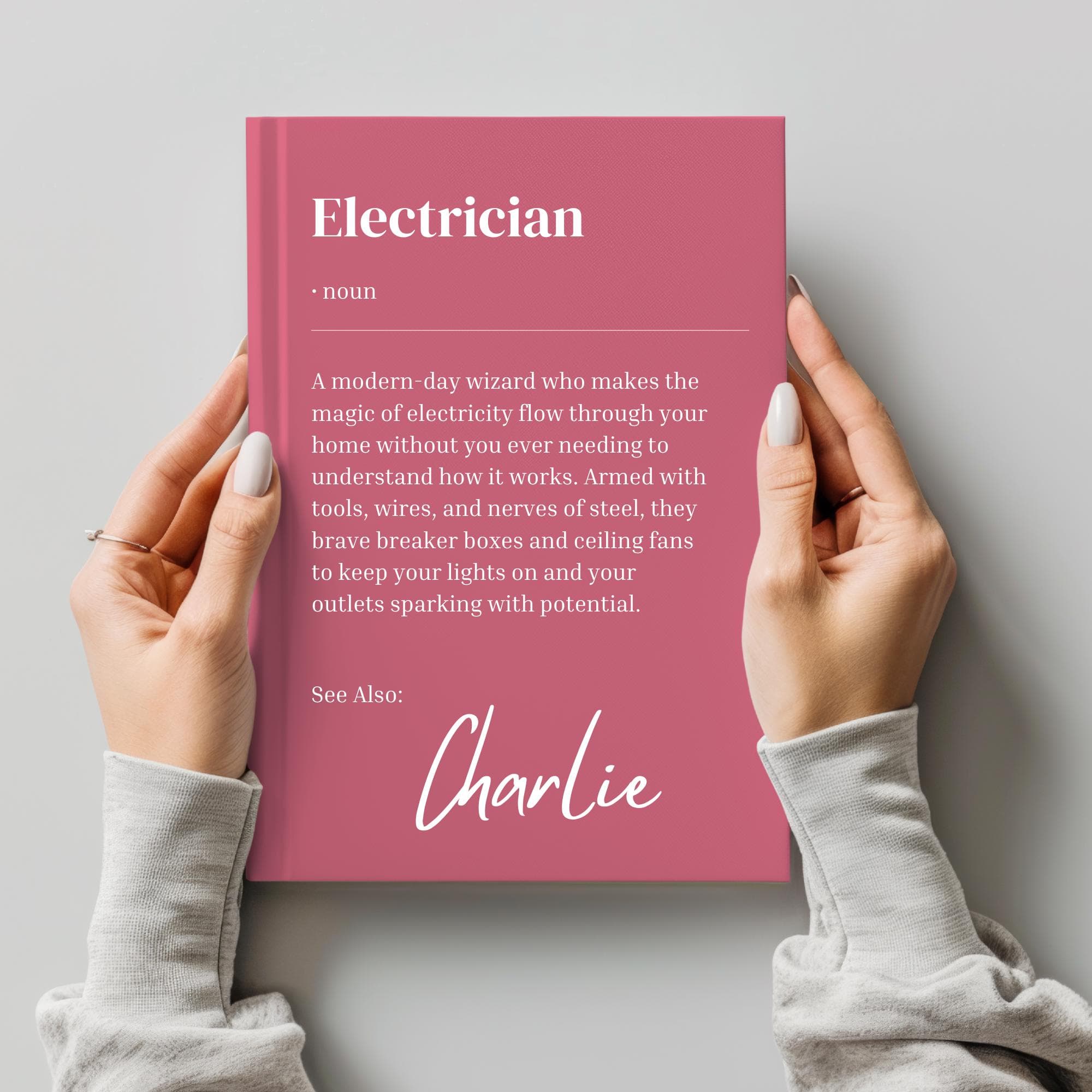 Funny Personalized Electrician Gift Notebook, Newly qualified, Gift For Colleague, keepsake, Hardback Journal - image 4