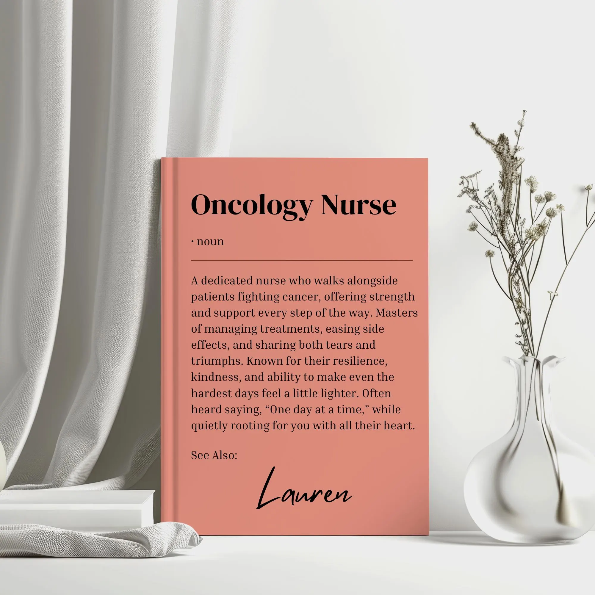 Oncology Nurse Journal Nurse Appreciation Gifts, New Nurse Gift, Oncology Nurse Nurse Student Graduation, Personalized, Custom Name