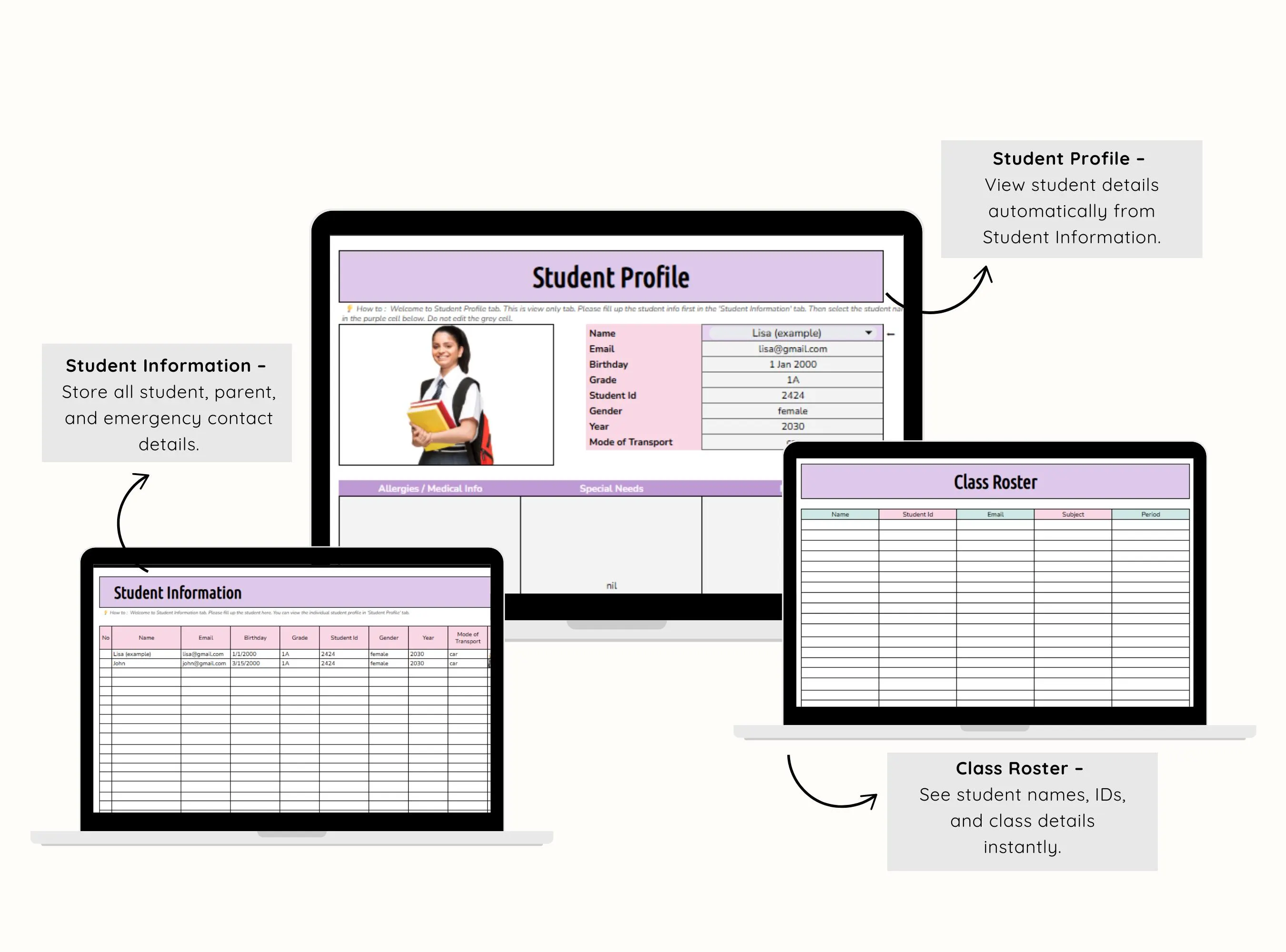 Teacher Planner Google Sheets| Teacher Student Planner 2026-2027 Spreadsheet| School Planner| Monthly Planner| Academic Planner| Lesson Plan - image 5