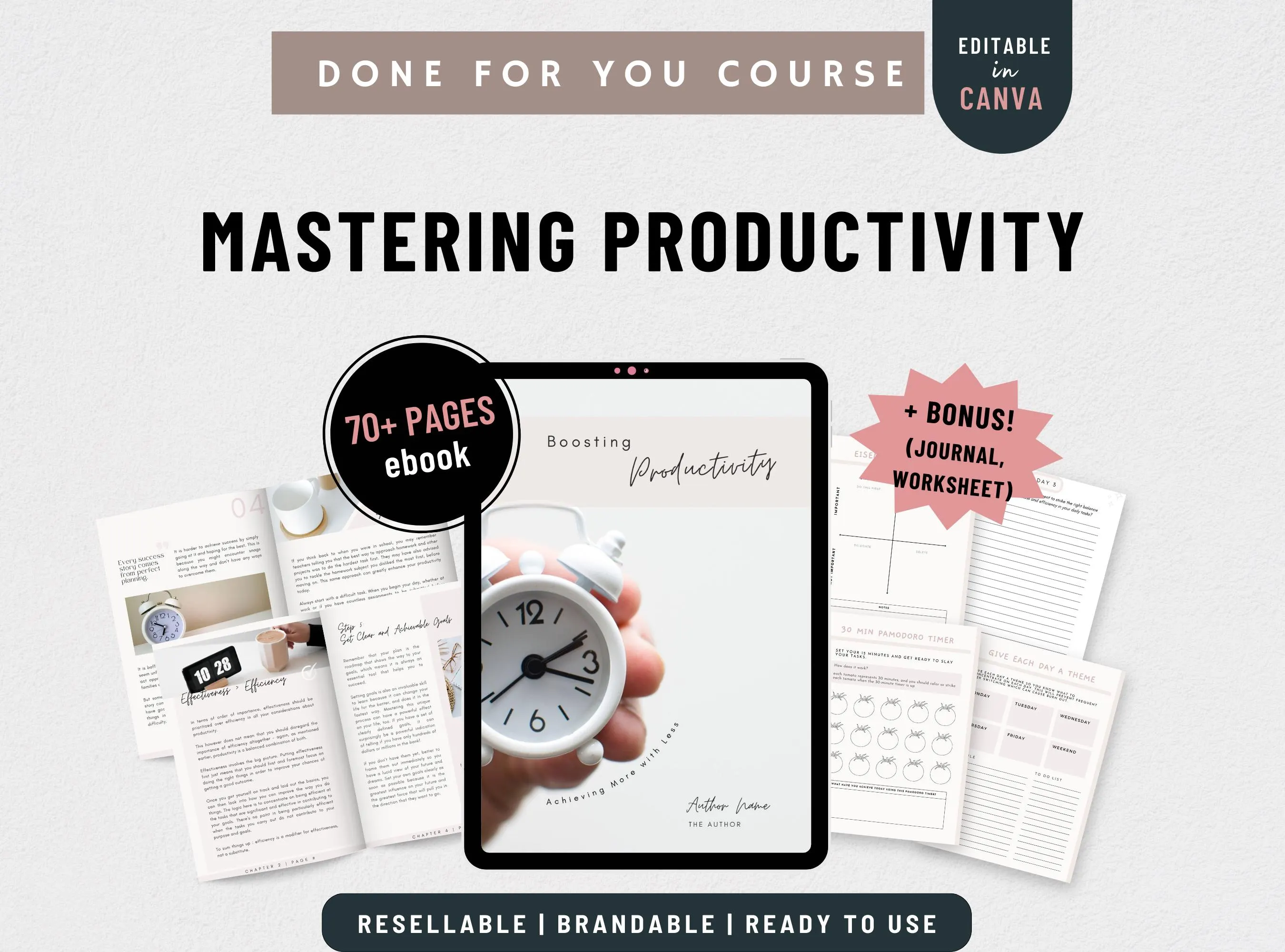 Done For You Course| Productivity ebook| Coaching Program for Life Coach| plr ebook| Coaching Tools Brandable ebook| plr Coaching Content