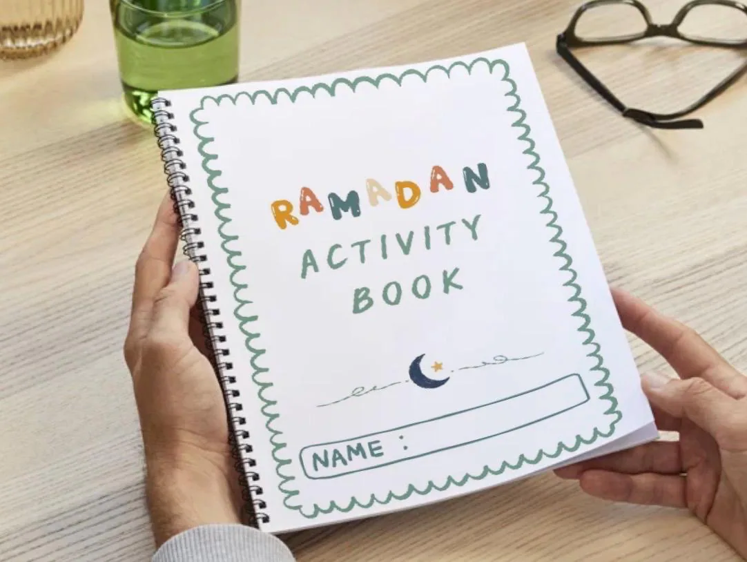 Printed Spiral Bound Ramadan Activity Book for Toddlers  | Coloring, Tracing & Daily Ramadan Activities - image 5