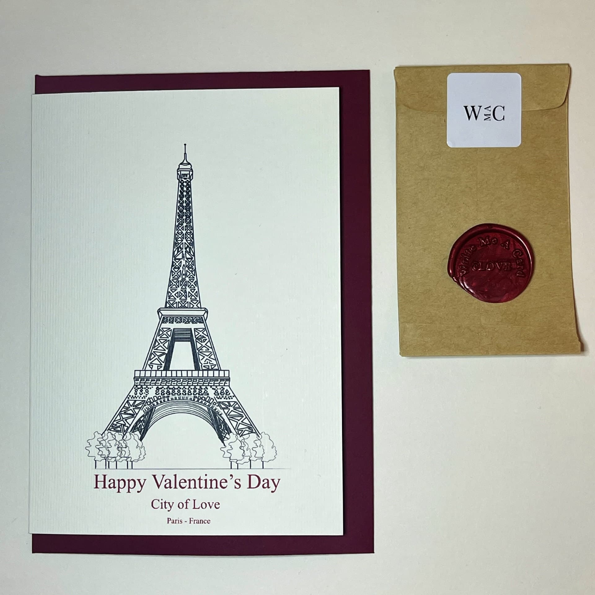 PRE-ORDER Valentines Day Card : City of Love - Paris A6 - image 3