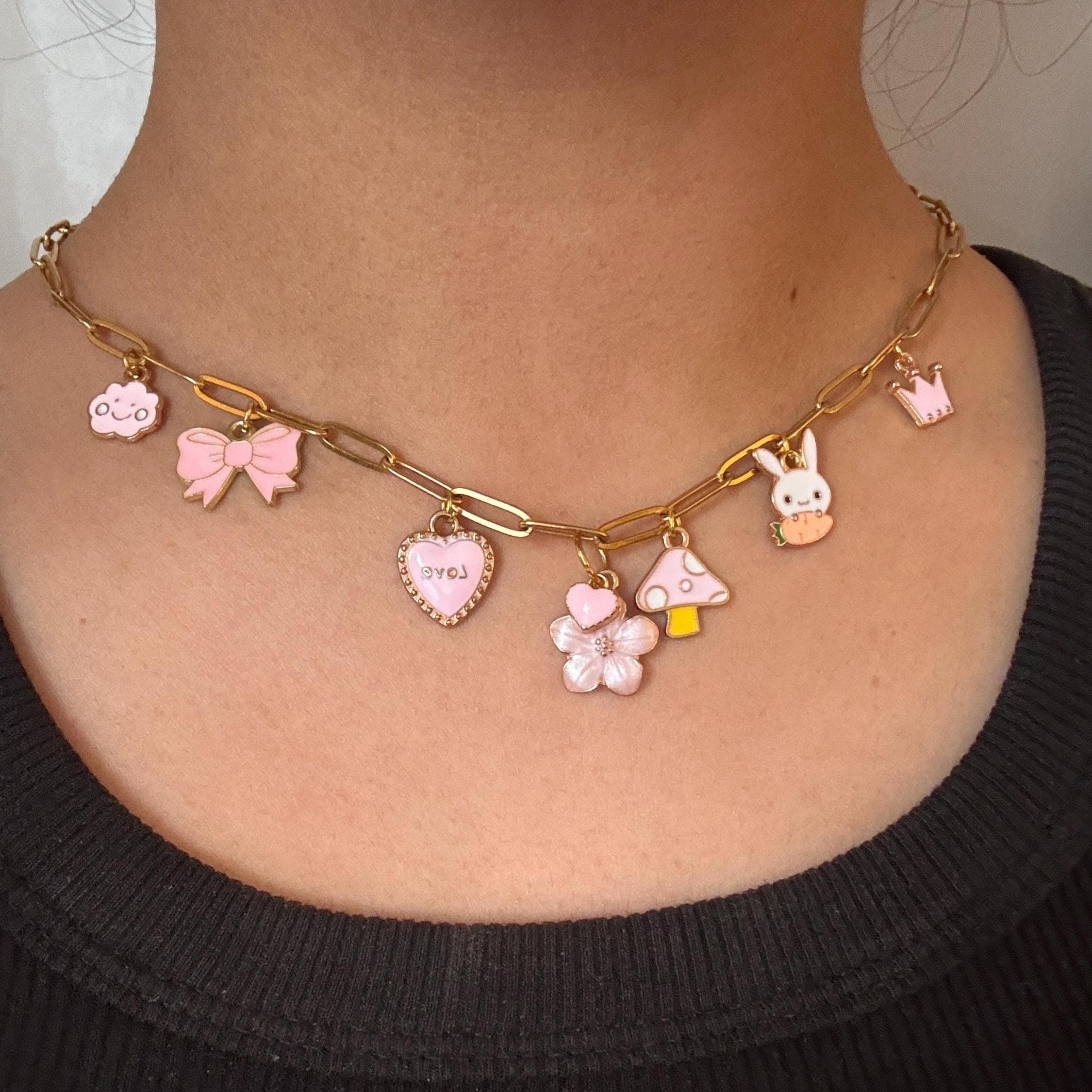 Create Your Own Personalised Charm/Pendant Necklace | Personalised Initial Necklace | Elegant Gift for Women | Vintage Charm Necklace |