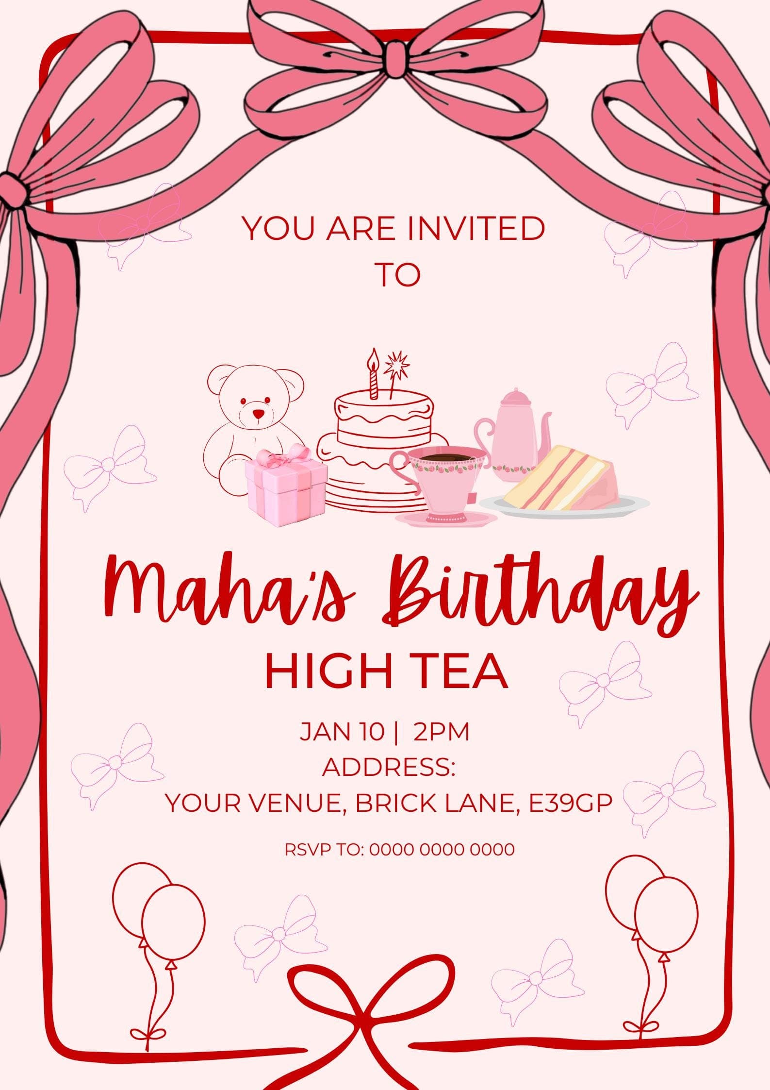 Personalised Digital Invitation | A5 Invite | Custom Design | Instant Digital Download - image 3