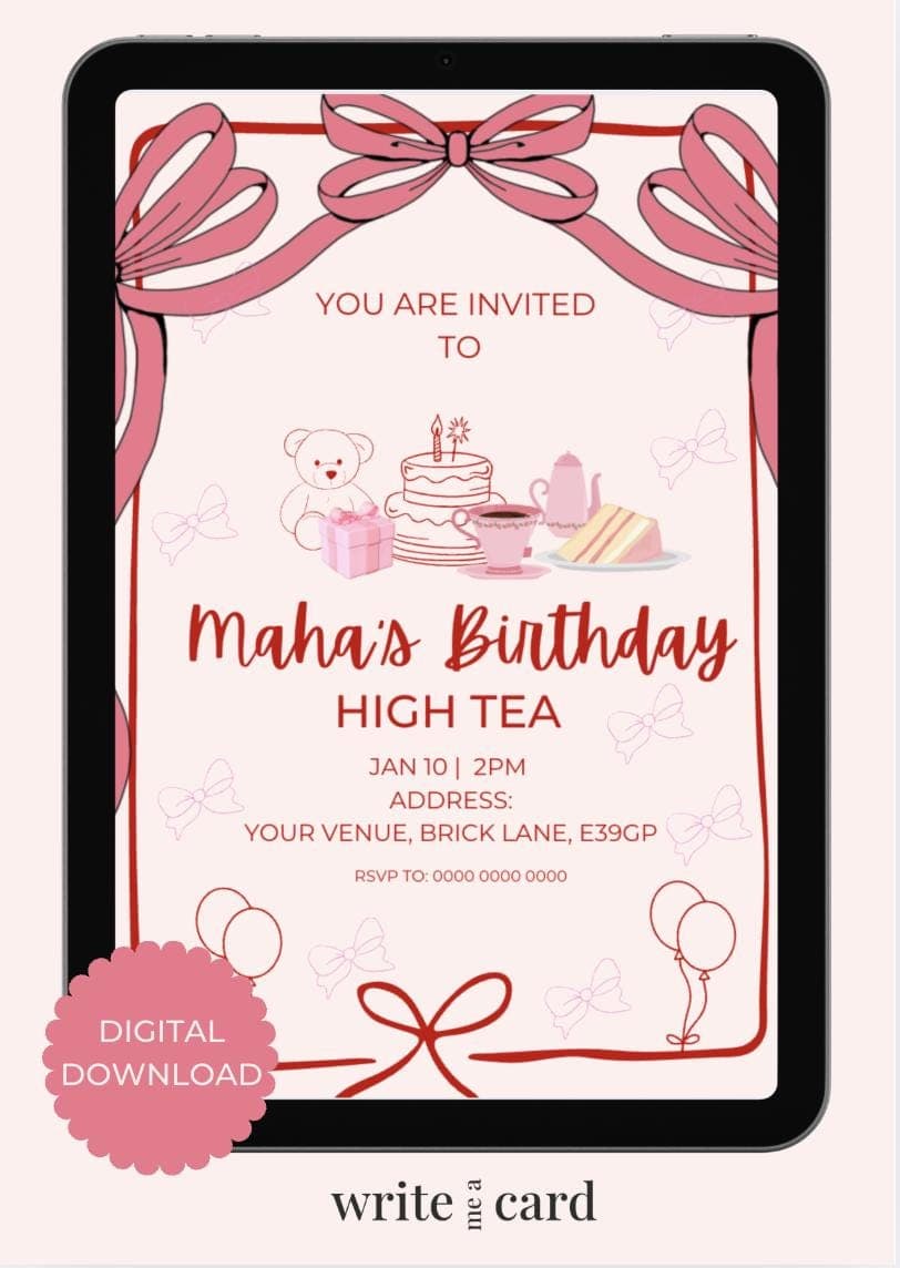 Personalised Digital Invitation | A5 Invite | Custom Design | Instant Digital Download - image 5