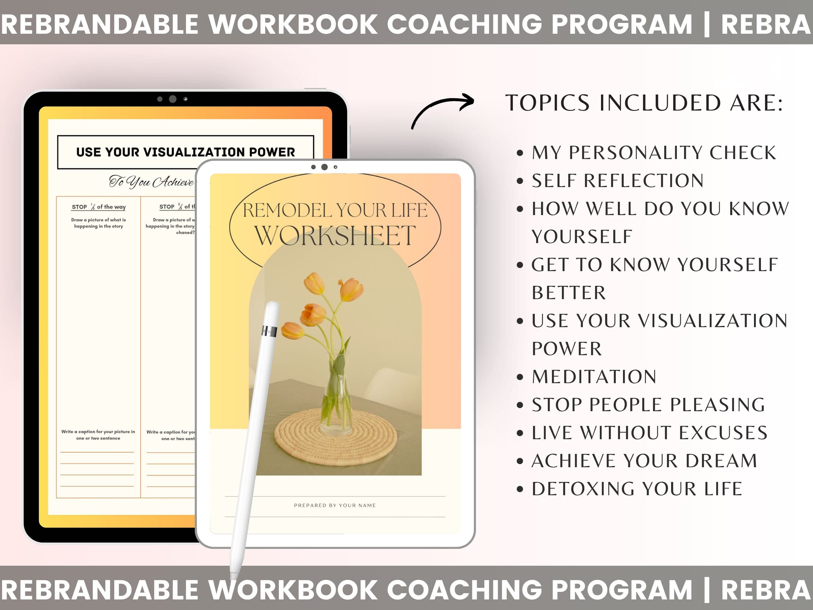 Life Coaching Worksheet Canva Template: Brandable Goal Setting (Digital Download) - image 5