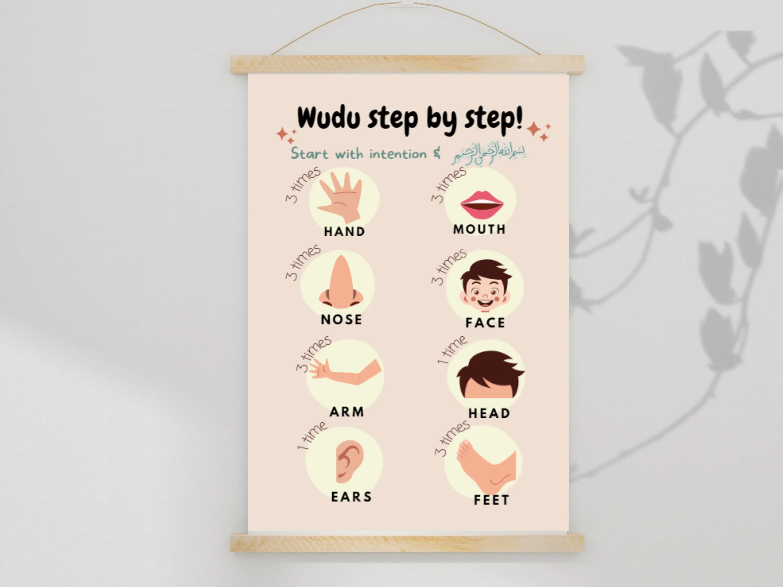 Wudu Steps Poster: Islamic Nursery Educational Print (Digital Download) - image 4