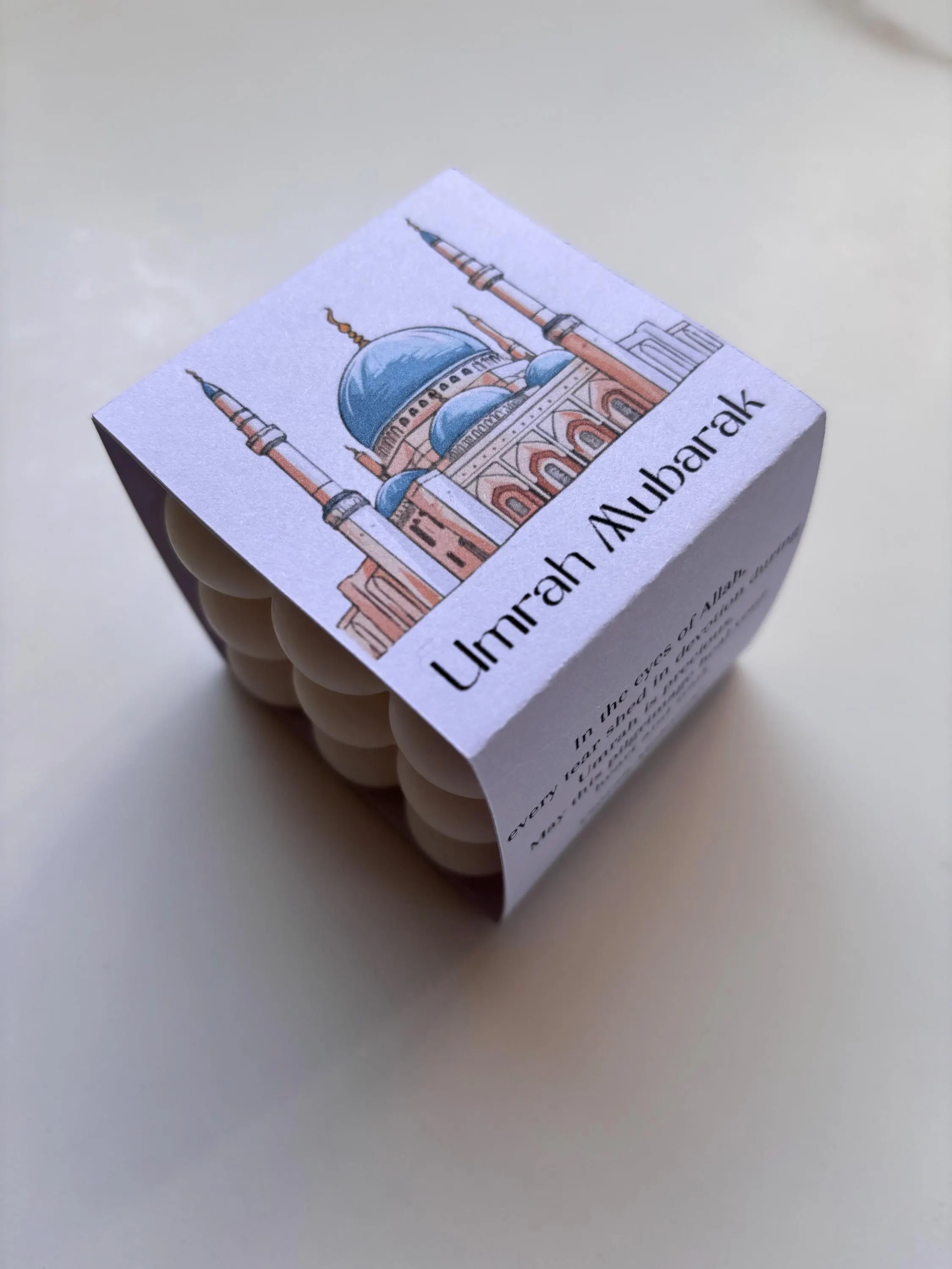 Large Umrah Mubarak Bubble Candle, Bubble Candle, Personalised Umrah Mubarak Candles, Islamic Candles, Handmade Candles - image 5