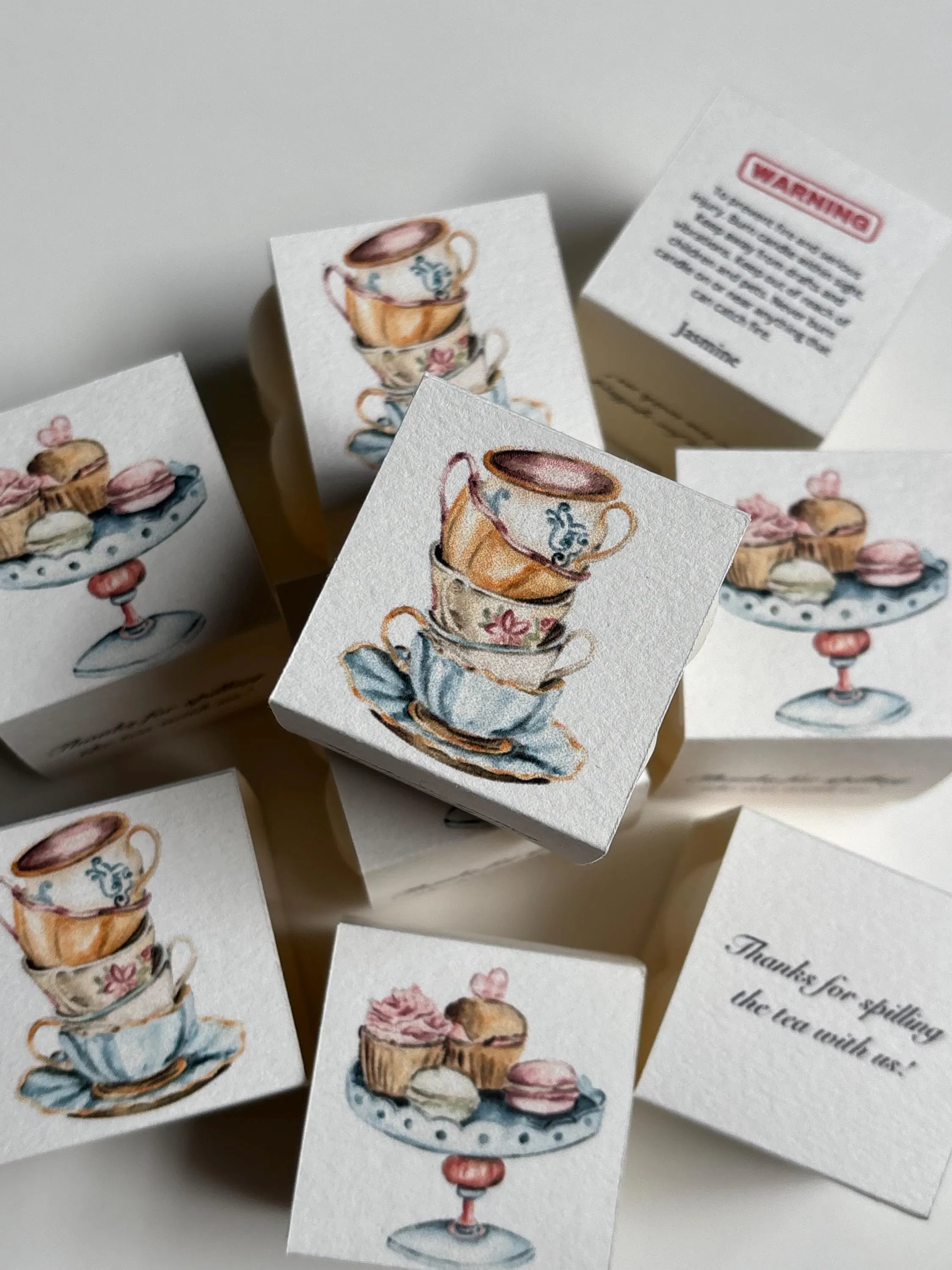 Tea Party Mini Candle Favours, Afternoon Tea Party Gifts, Custom Favours, Bridal Shower Favour, Baby Shower Gifts, Mini Candle Favours - image 5