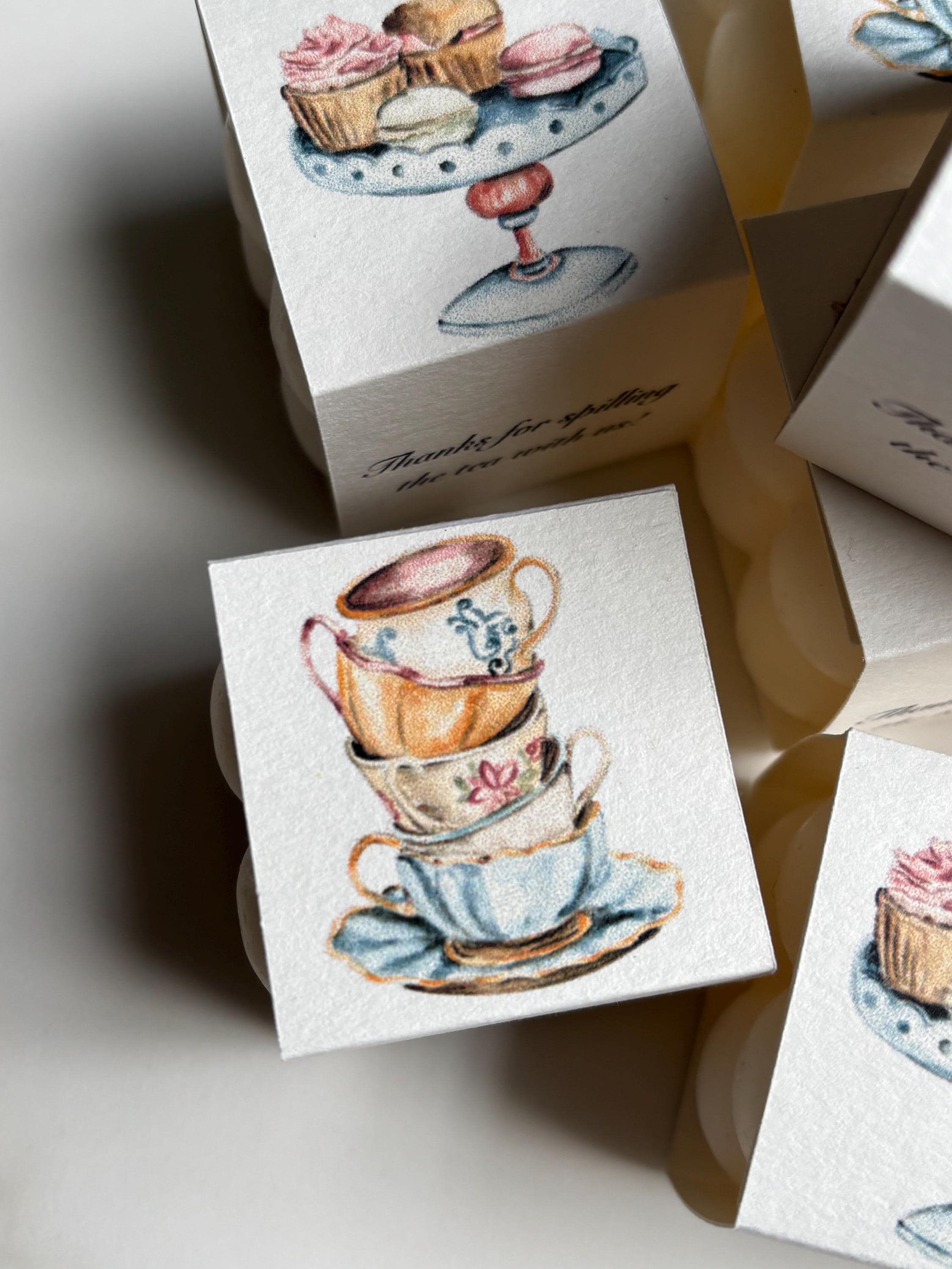 Tea Party Mini Candle Favours, Afternoon Tea Party Gifts, Custom Favours, Bridal Shower Favour, Baby Shower Gifts, Mini Candle Favours - image 4