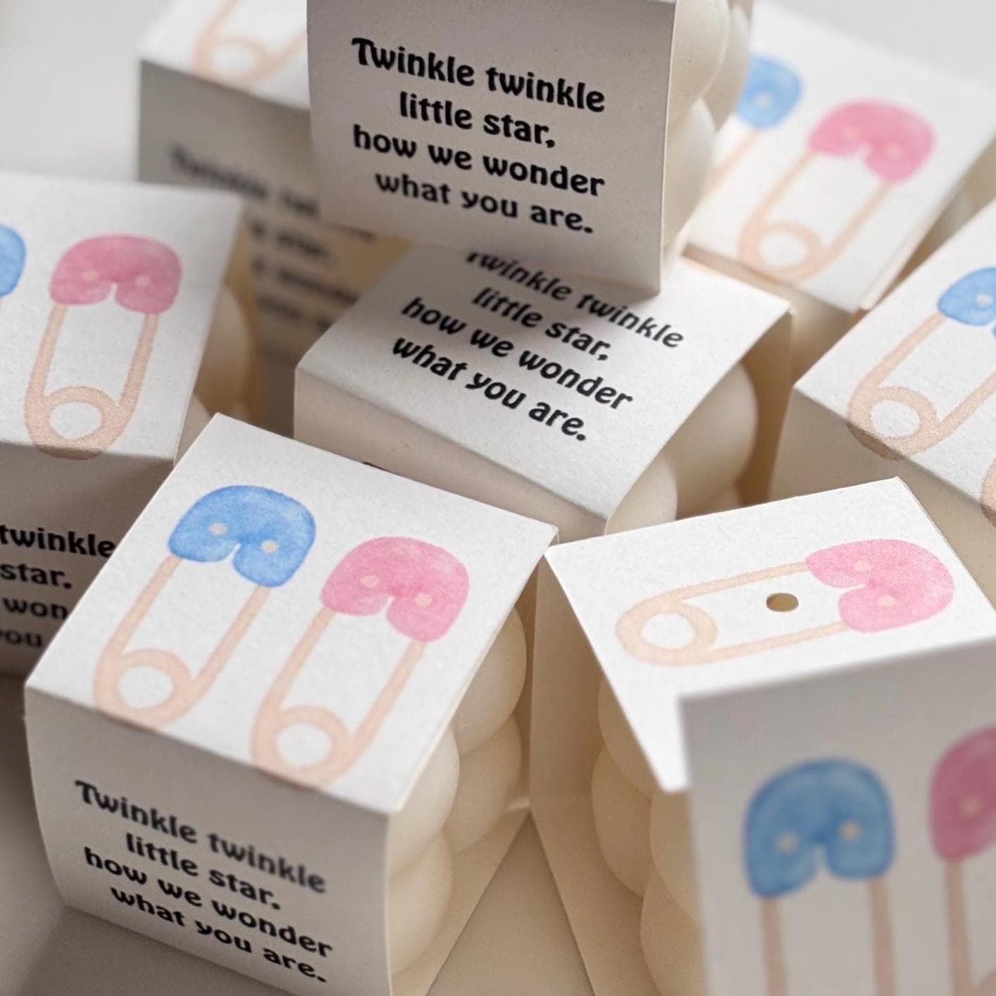 Gender Reveal Favors, Mini Bubble Candle Favors, its a Boy & its a Girl Babyshower Favors, Gender Reveal Idea, Personalised Favours - image 3