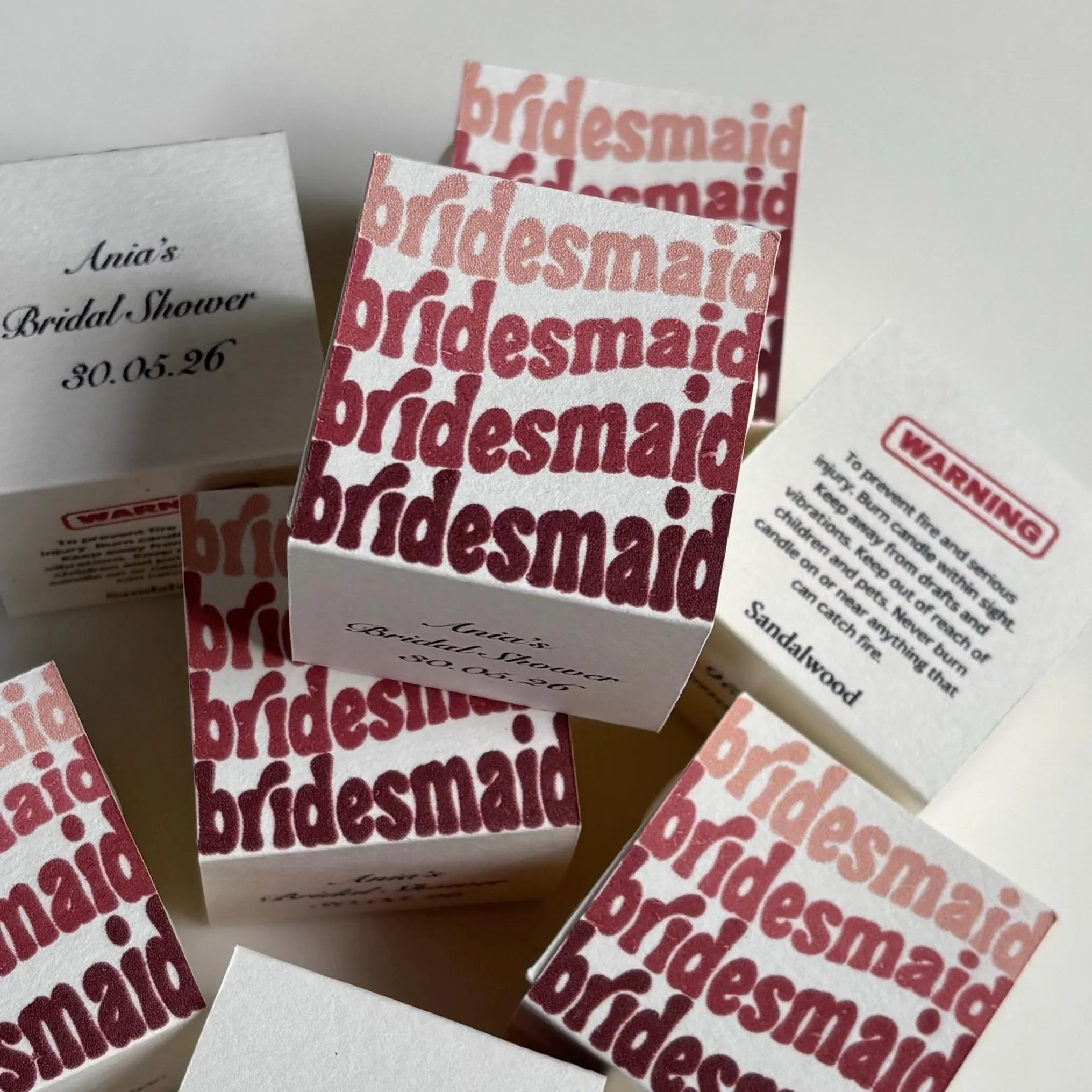 Bridesmaids Favors, Personalised Bridal shower Favors, Unique Custom Retro Favors, Mini Bubble Candles, Bridal Shower Favour Gifts - image 5