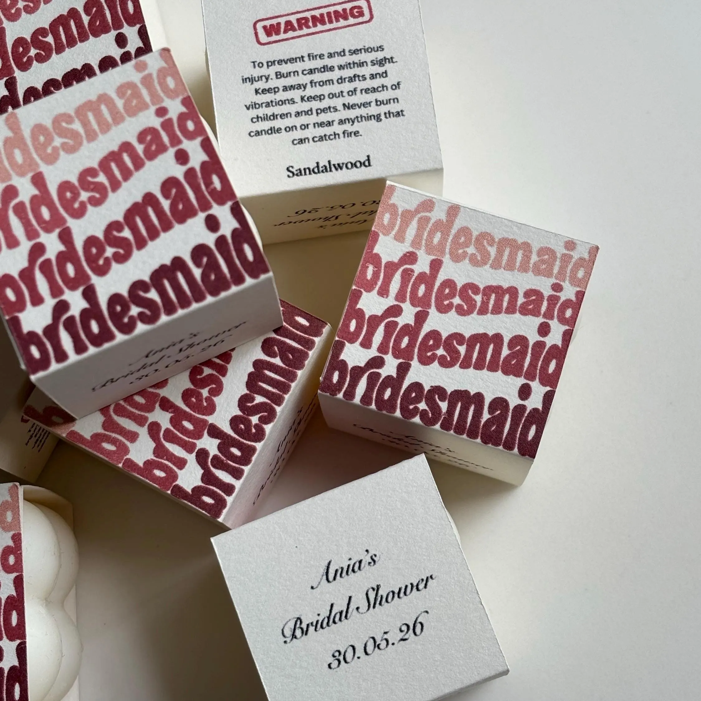 Bridesmaids Favors, Personalised Bridal shower Favors, Unique Custom Retro Favors, Mini Bubble Candles, Bridal Shower Favour Gifts