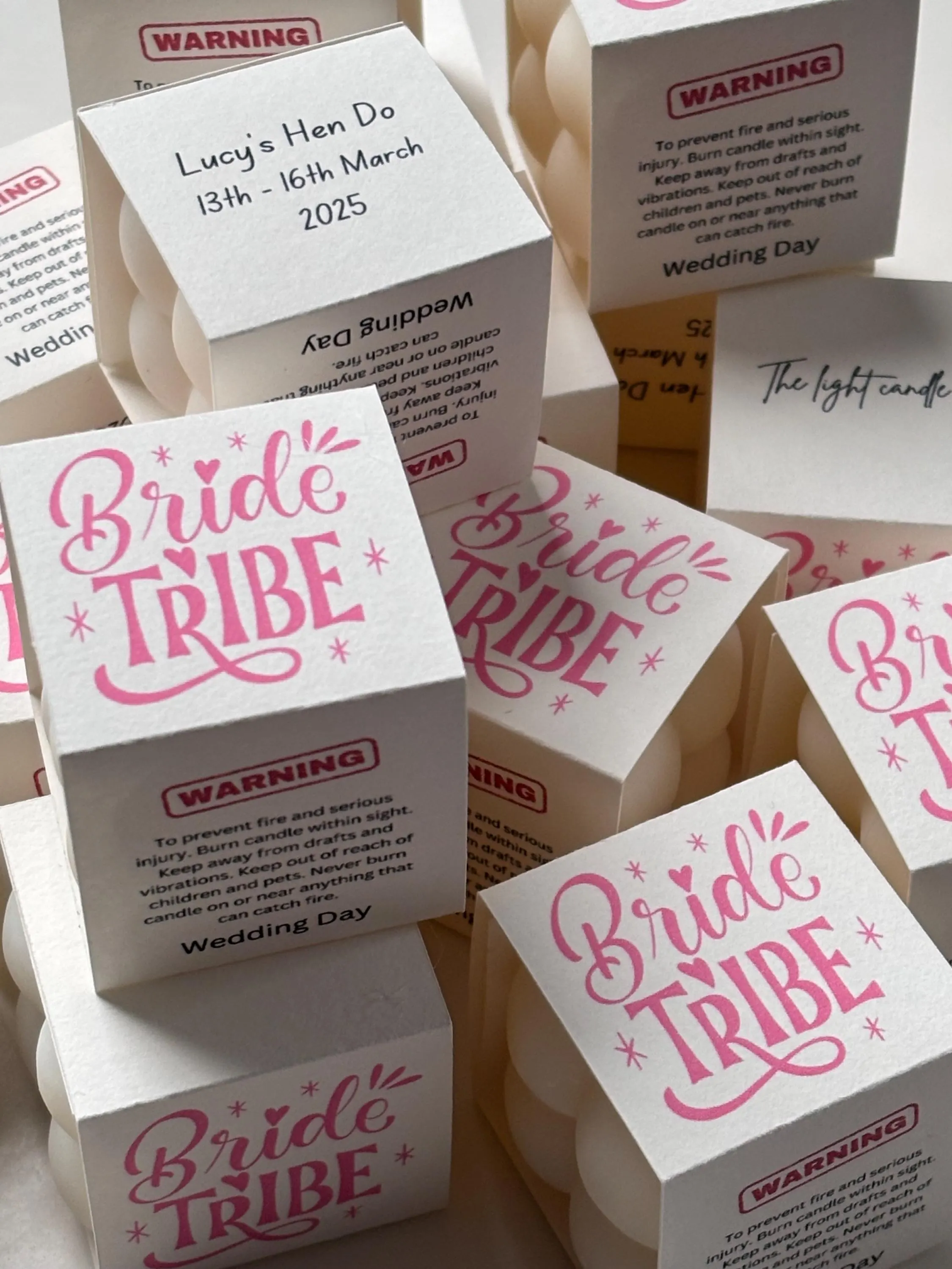 Bridal Shower Favors , Bride To be, Team Bride Handmade Unique Favors, Mini Personalised Bubble Candles, Bridal / Hen Party Candle Favour’s