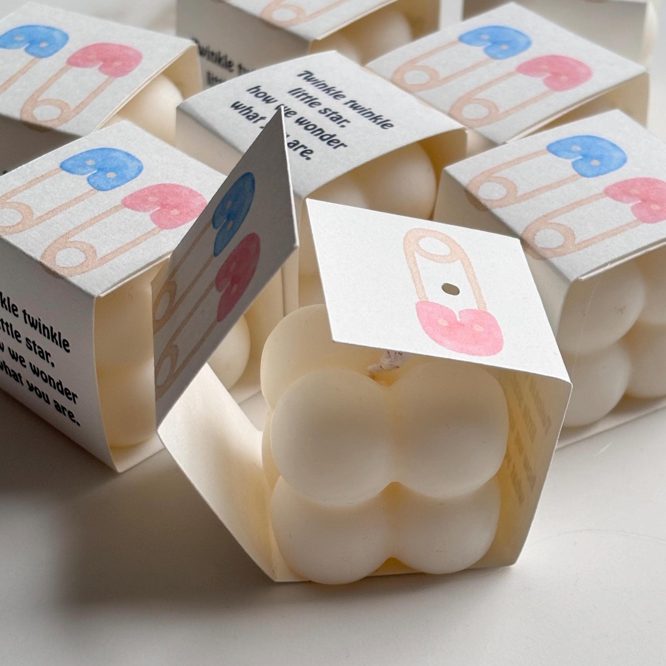 Gender Reveal Favors, Mini Bubble Candle Favors, its a Boy & its a Girl Babyshower Favors, Gender Reveal Idea, Personalised Favours - image 5