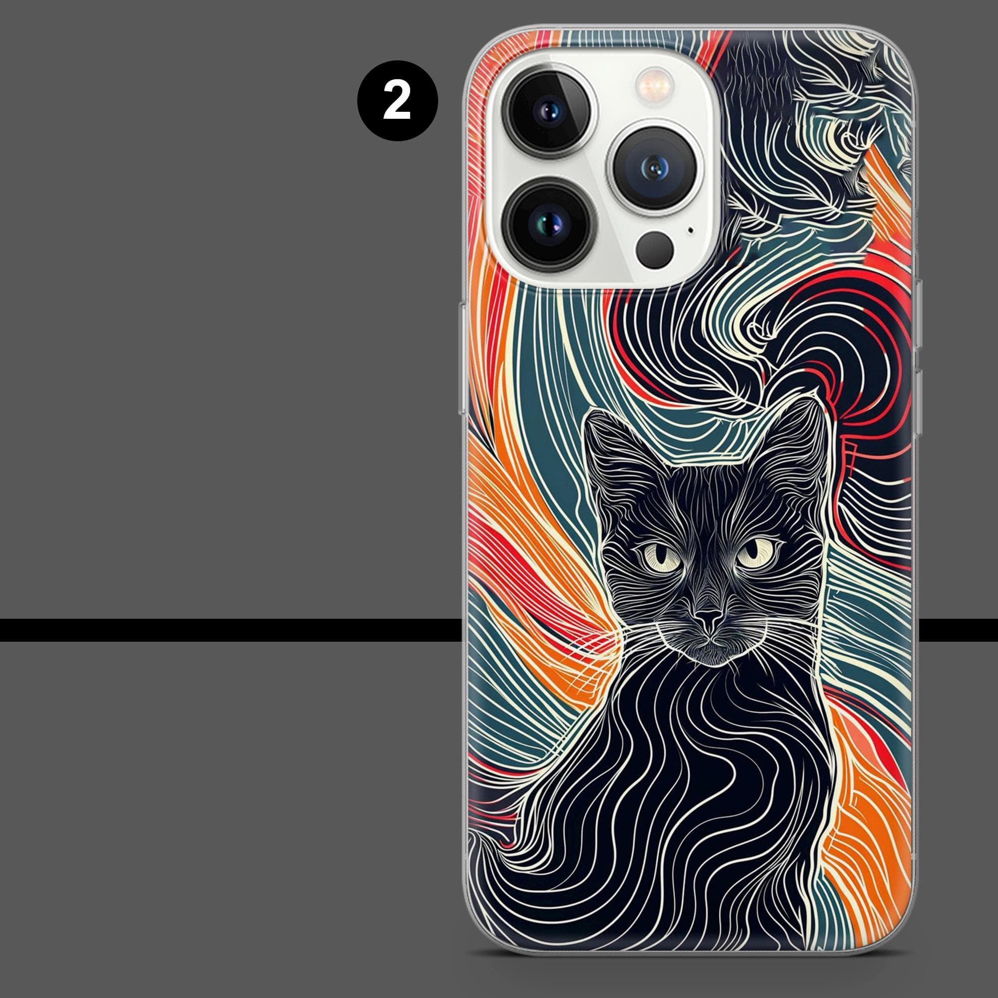 Black Cat Phone Case Old Money Smoking Bookish for iPhone 18Pro, 17, 16, 15, 14, 13, Samsung S26, S25, S24, S23, A17, A57, A37 Pixel 11, 10 - image 4