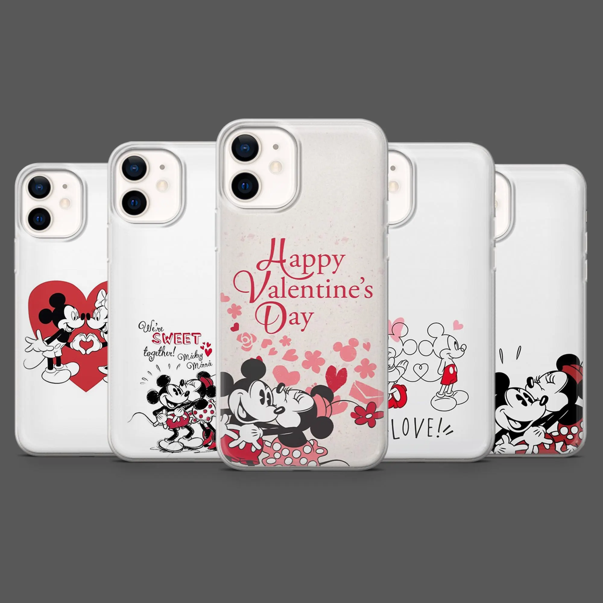Minnie Mouse Phone Case Love Disney Mickey Mouse for iPhone 18Pro, 17, 16, 15, 14, 13, Samsung S26, S25, S24, S23, A17, A57, A37 Pixel 11,10
