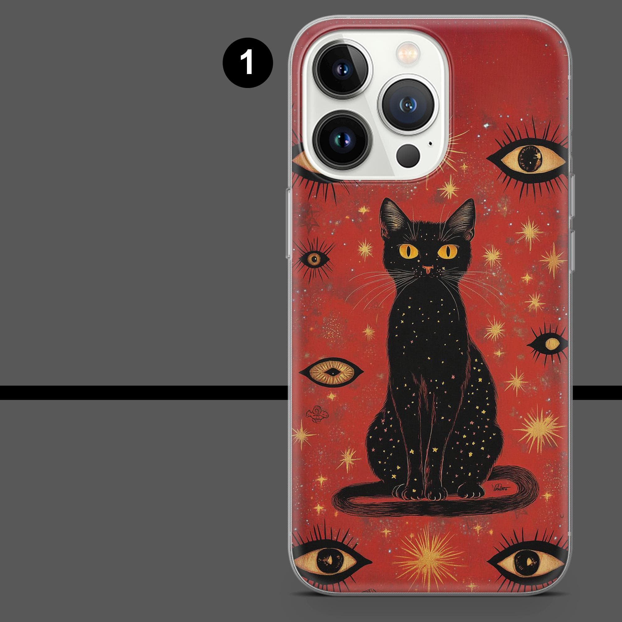 Black Cat Phone Case Old Money Smoking Bookish for iPhone 18Pro, 17, 16, 15, 14, 13, Samsung S26, S25, S24, S23, A17, A57, A37 Pixel 11, 10 - image 3