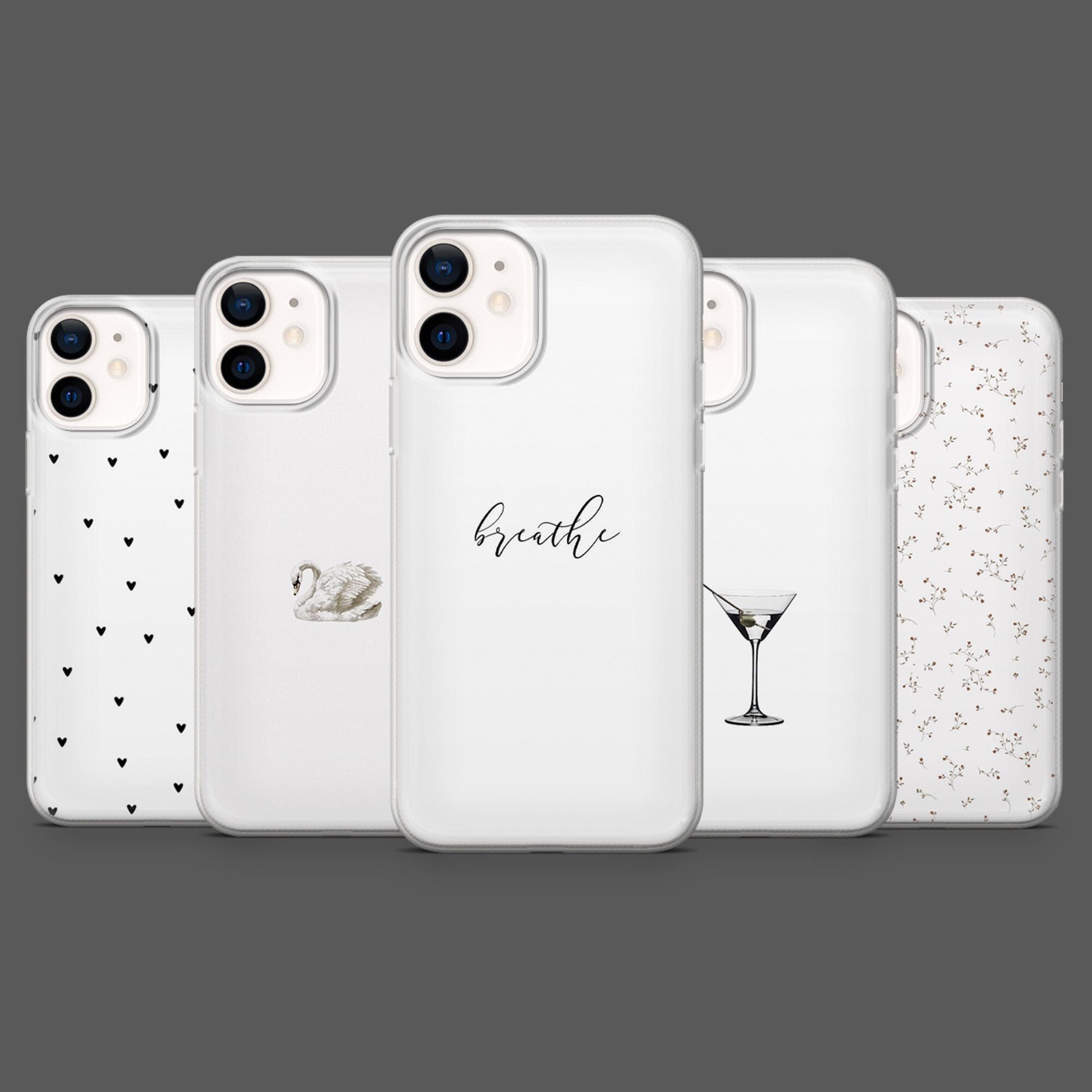 Simple White Phone Case Minimal Light Cover for iPhone 18Pro, 17, 16, 15, 14, 13, Samsung S26, S25, S24, S23, A17, A57, A37 Pixel 11, 10