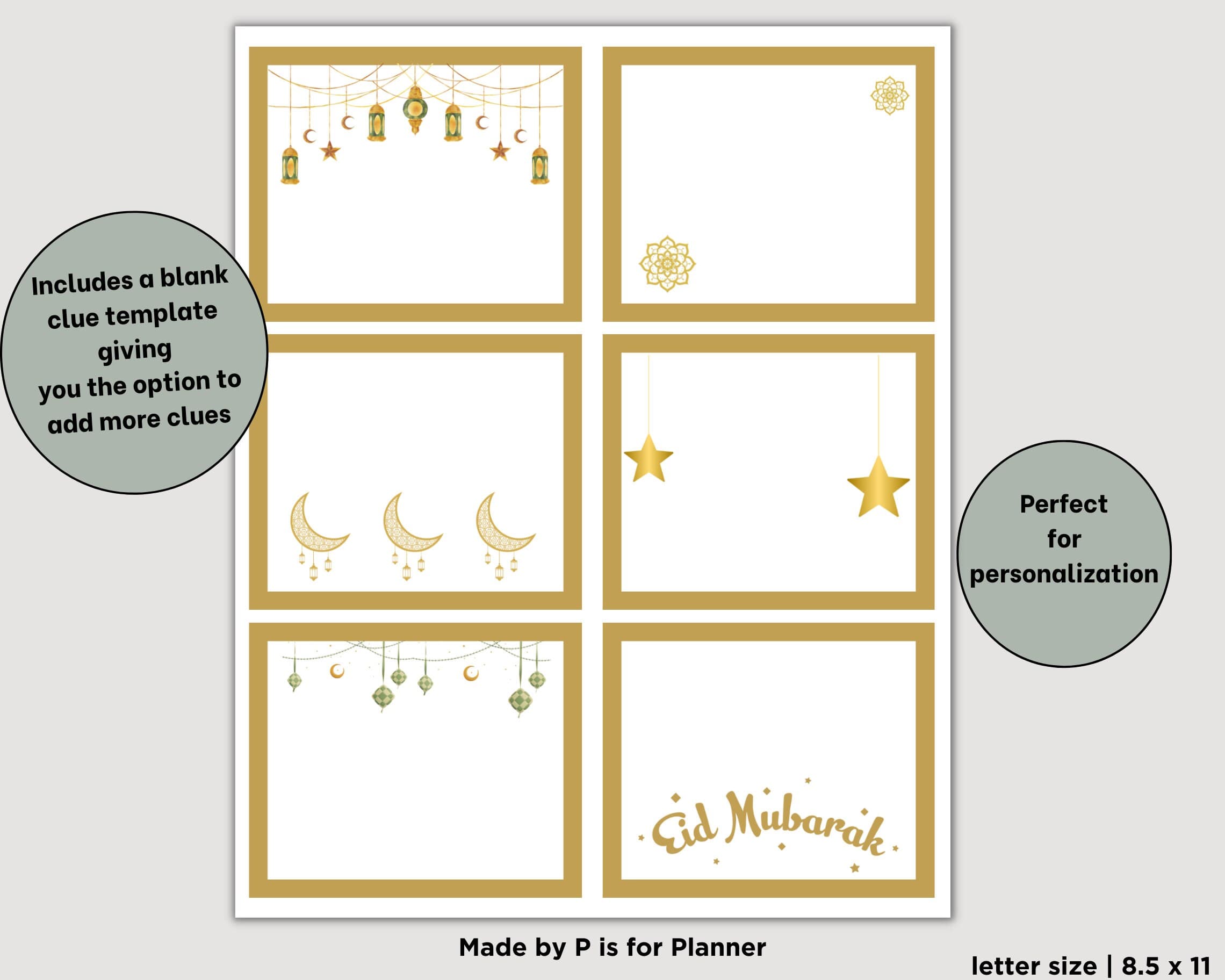 Eid Scavenger Hunt for Kids, Indoor Scavenger Hunt Clues, Ramadan Kids Treasure Hunt Clues, Printable Eid Activity, Ramadan Game - image 5