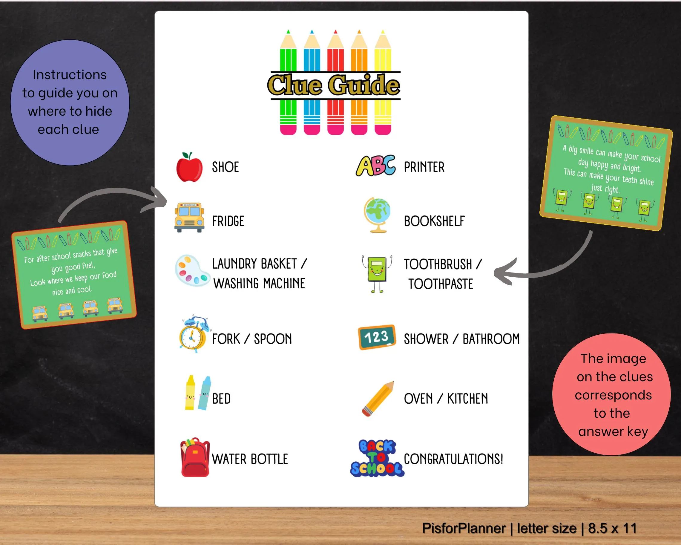 Back to School Scavenger Hunt for Kids, Indoor Treasure Hunt, Fun Back to School Game, Printable Kids Activity - image 5