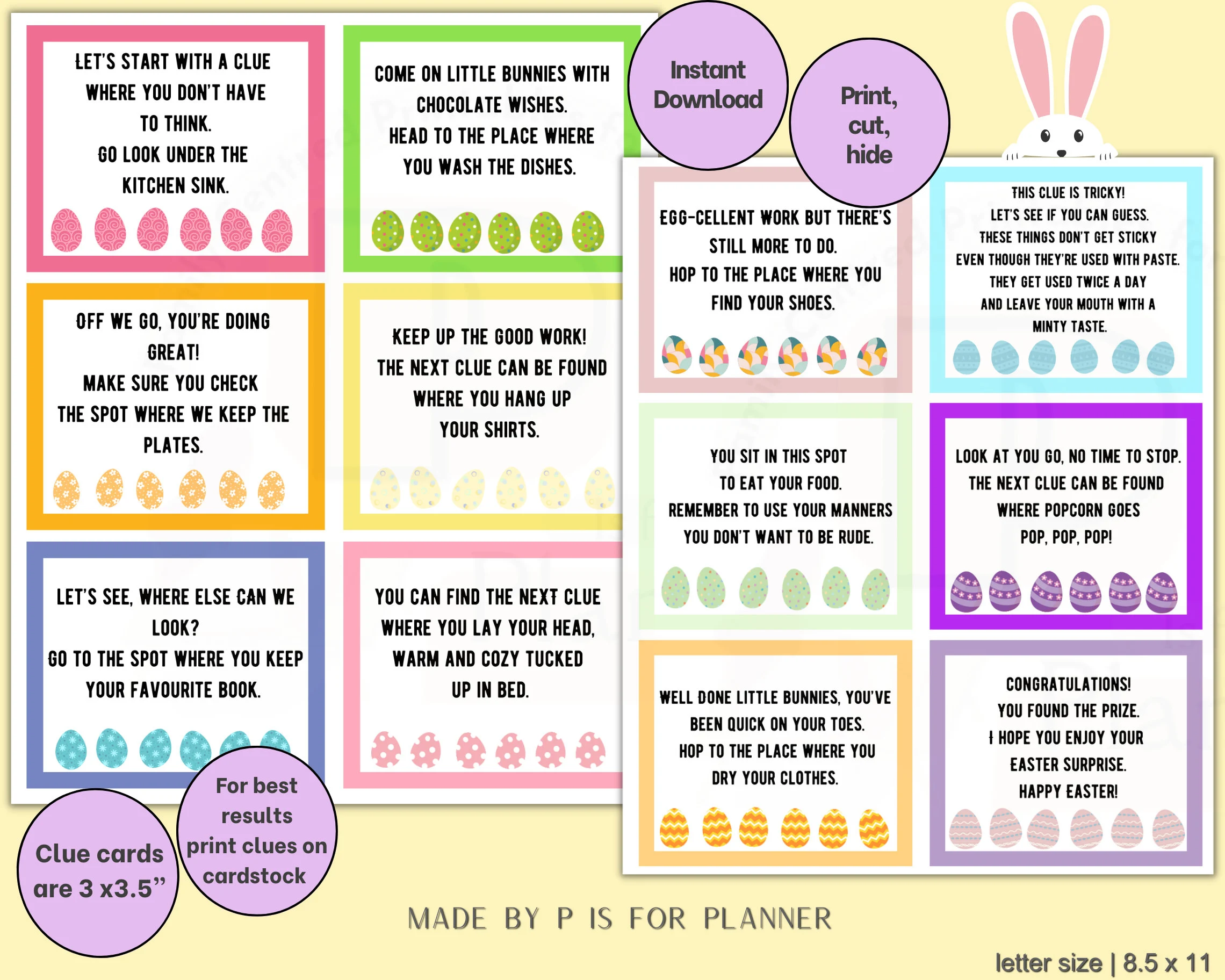 Indoor Easter Scavenger Hunt, Easter Game for Kids, Treasure Hunt for Kids, Easter Egg Hunt, Easter Printable - image 3