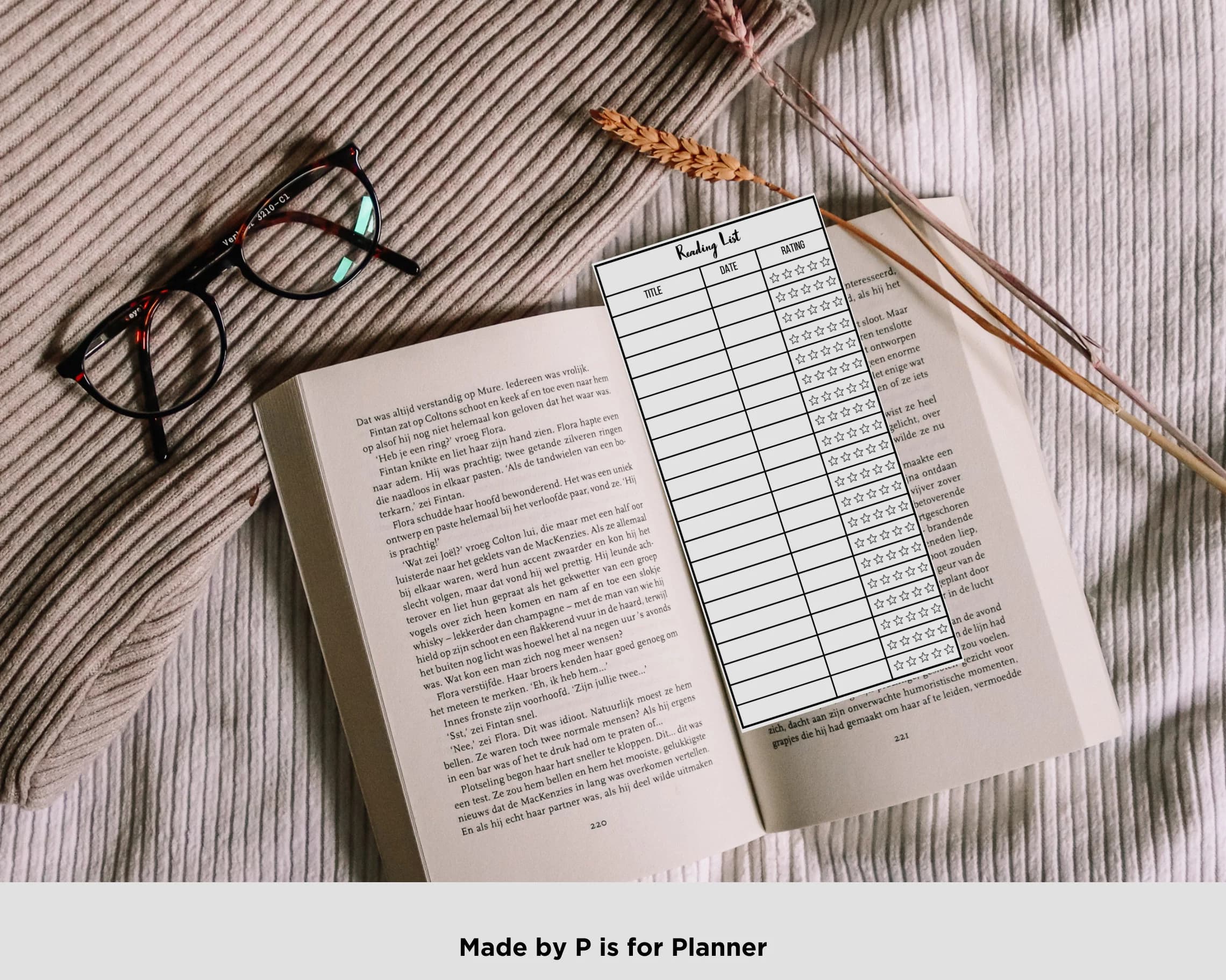Printable Bookmark, Reading Log Tracker, Library Card Bookmark for Adults and Kids, Book Lover Gift - image 2