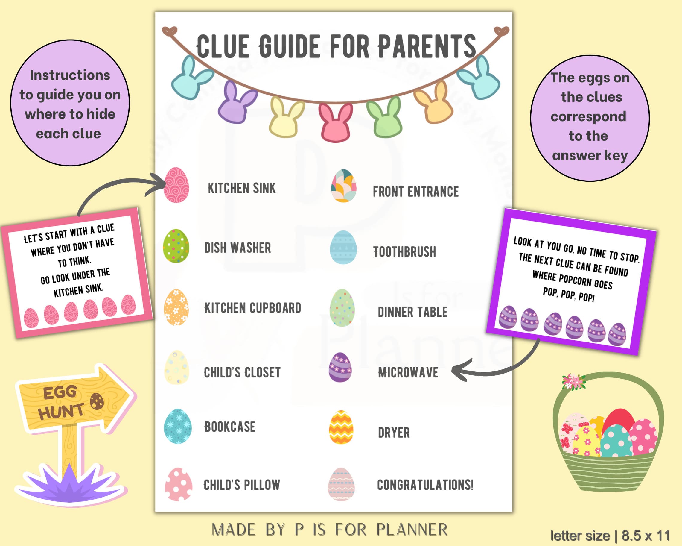 Indoor Easter Scavenger Hunt, Easter Game for Kids, Treasure Hunt for Kids, Easter Egg Hunt, Easter Printable - image 5