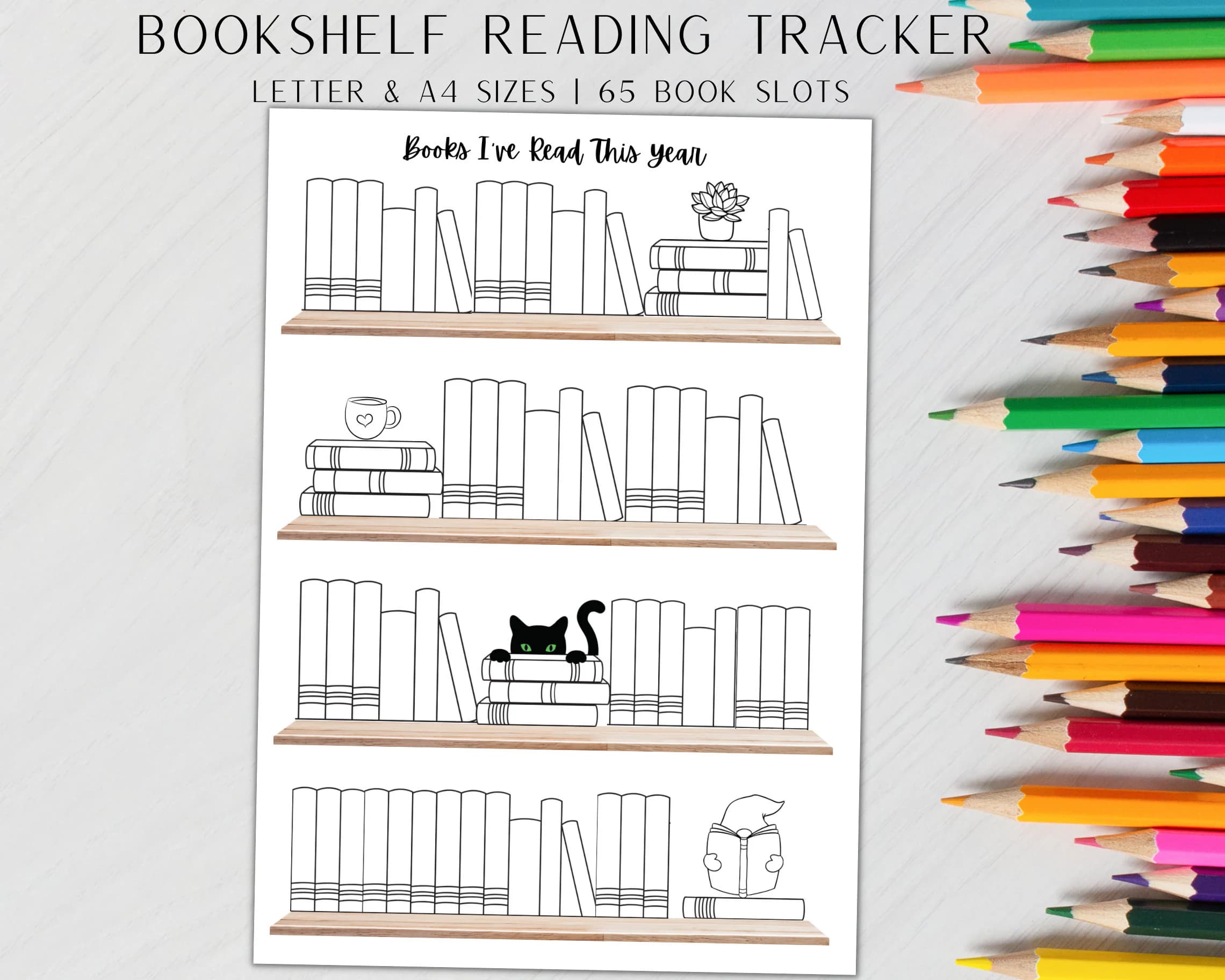Reading Tracker Printable, Bookshelf Reading Log, Book Tracker, Book Lover Reading Challenge, Book Reading Goals, Reading Planner
