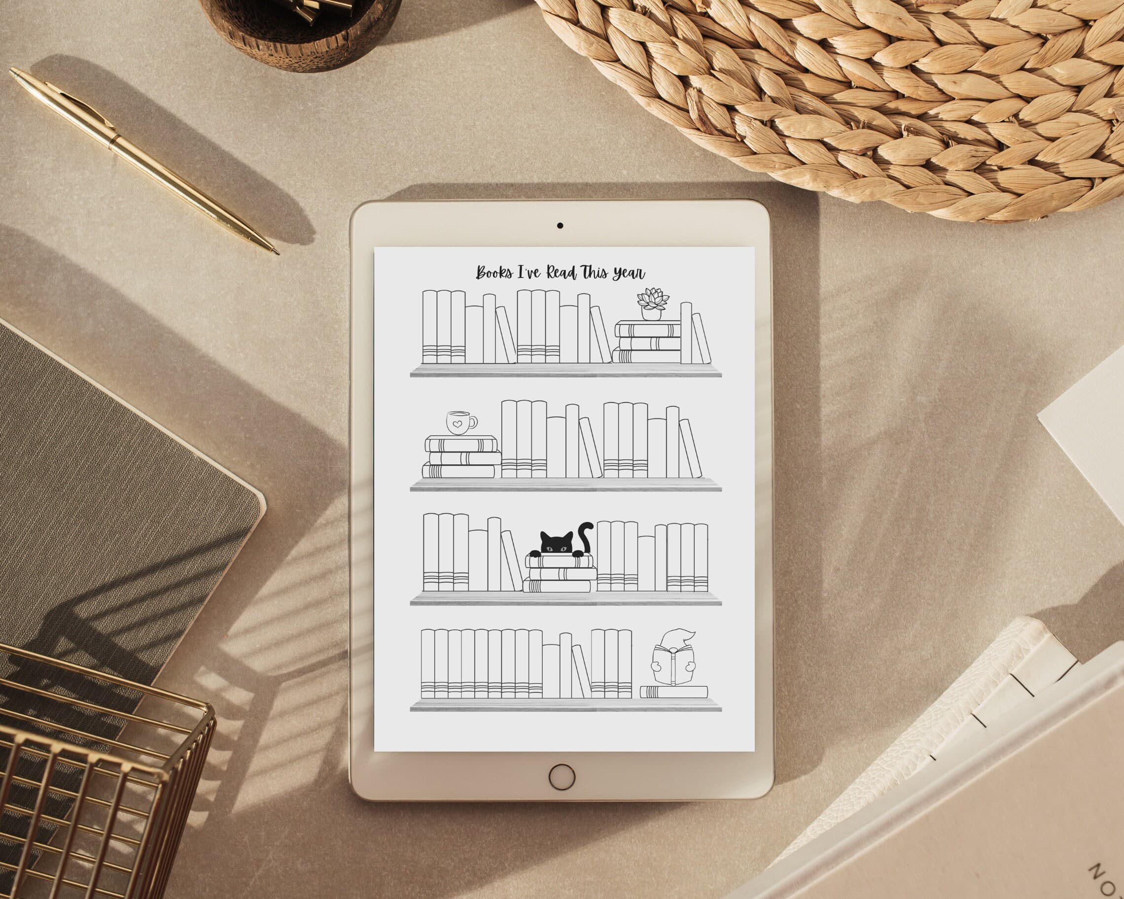 Reading Tracker Printable, Bookshelf Reading Log, Book Tracker, Book Lover Reading Challenge, Book Reading Goals, Reading Planner - image 4