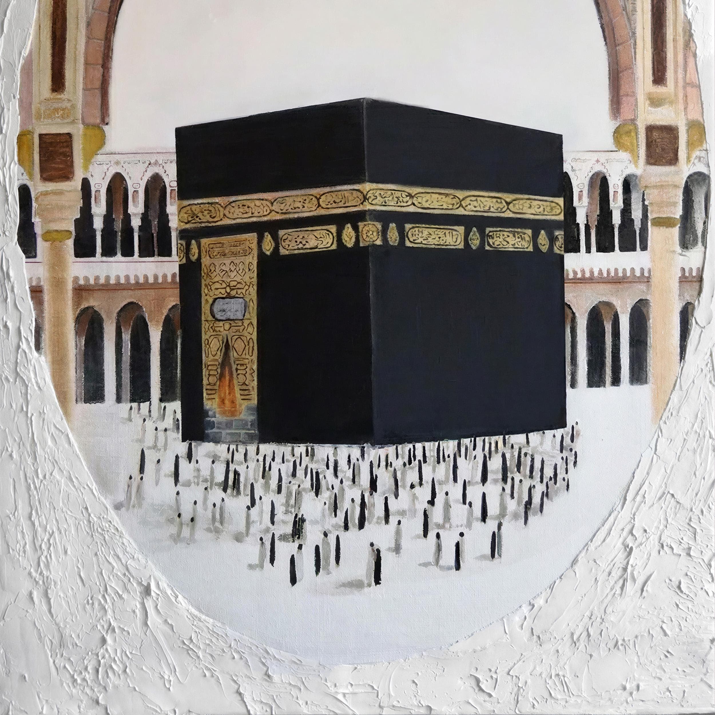 Textured Kaaba Painting | Mecca Art, Islamic Home Decor - image 5