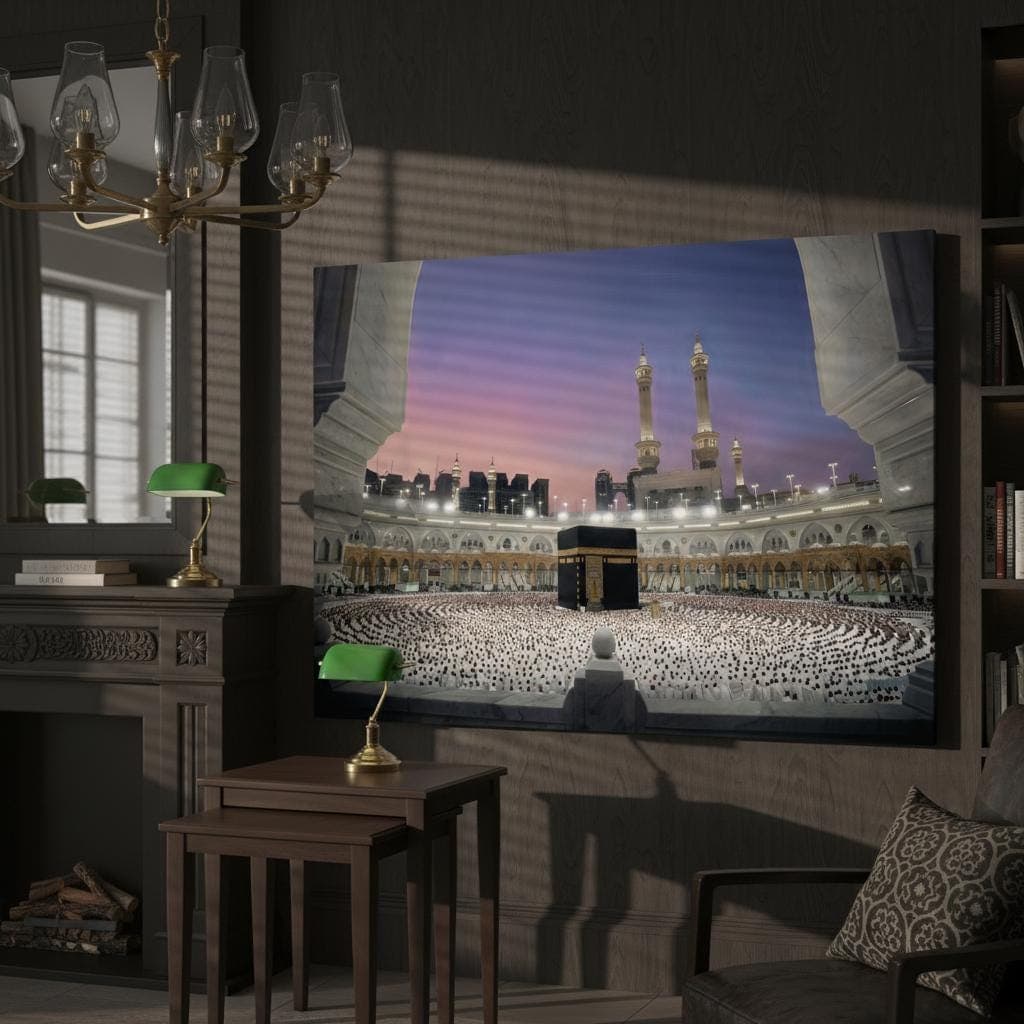 Kaaba Sunset Canvas Art | Islamic Mecca Print, Spiritual Gift - image 3