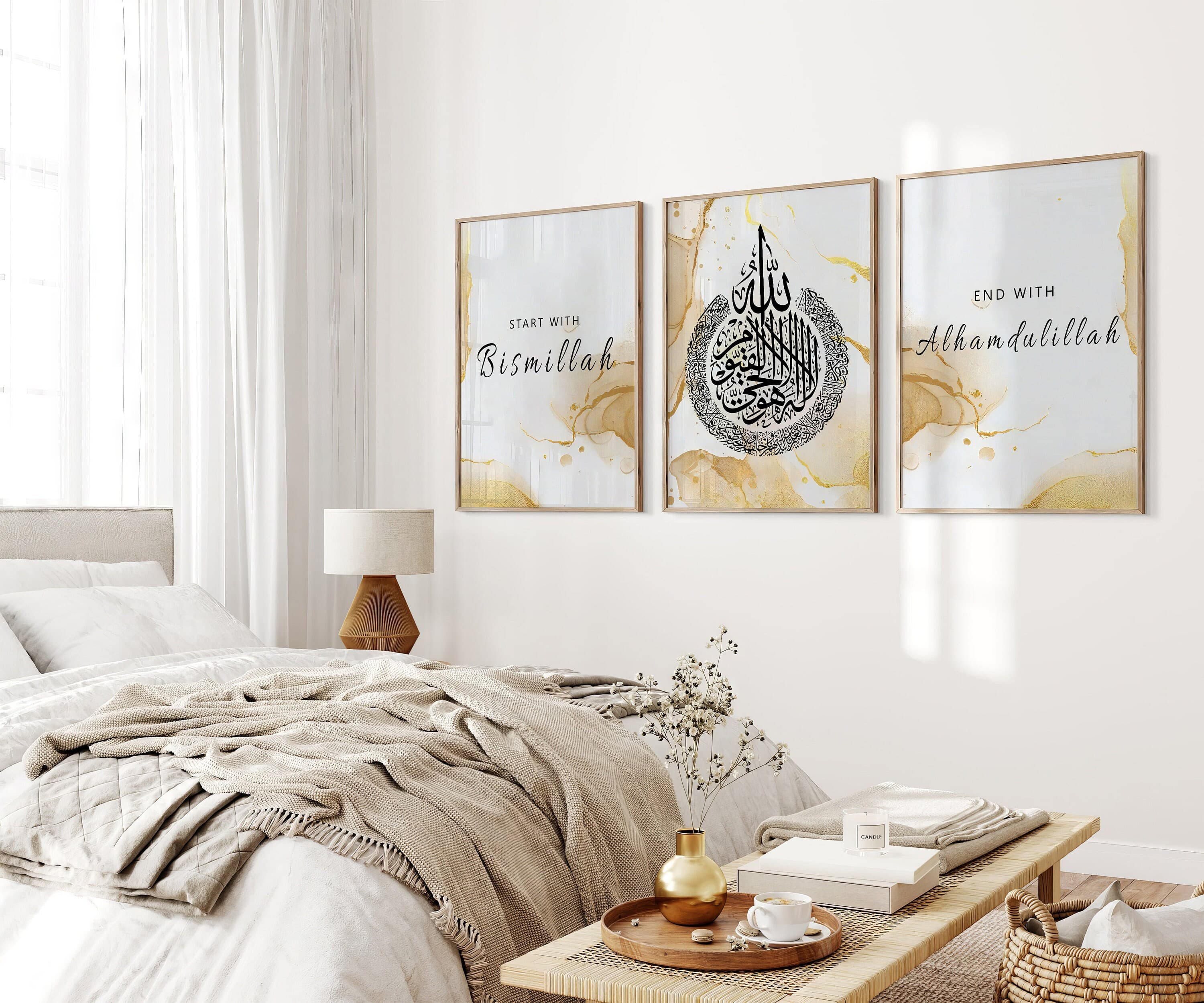 Bismillah to Alhamdulillah Wall Art - Overview
Abstract Islamic Wall Decor - Artistic Showcase
Modern Islamic Home Decor - Close-ups