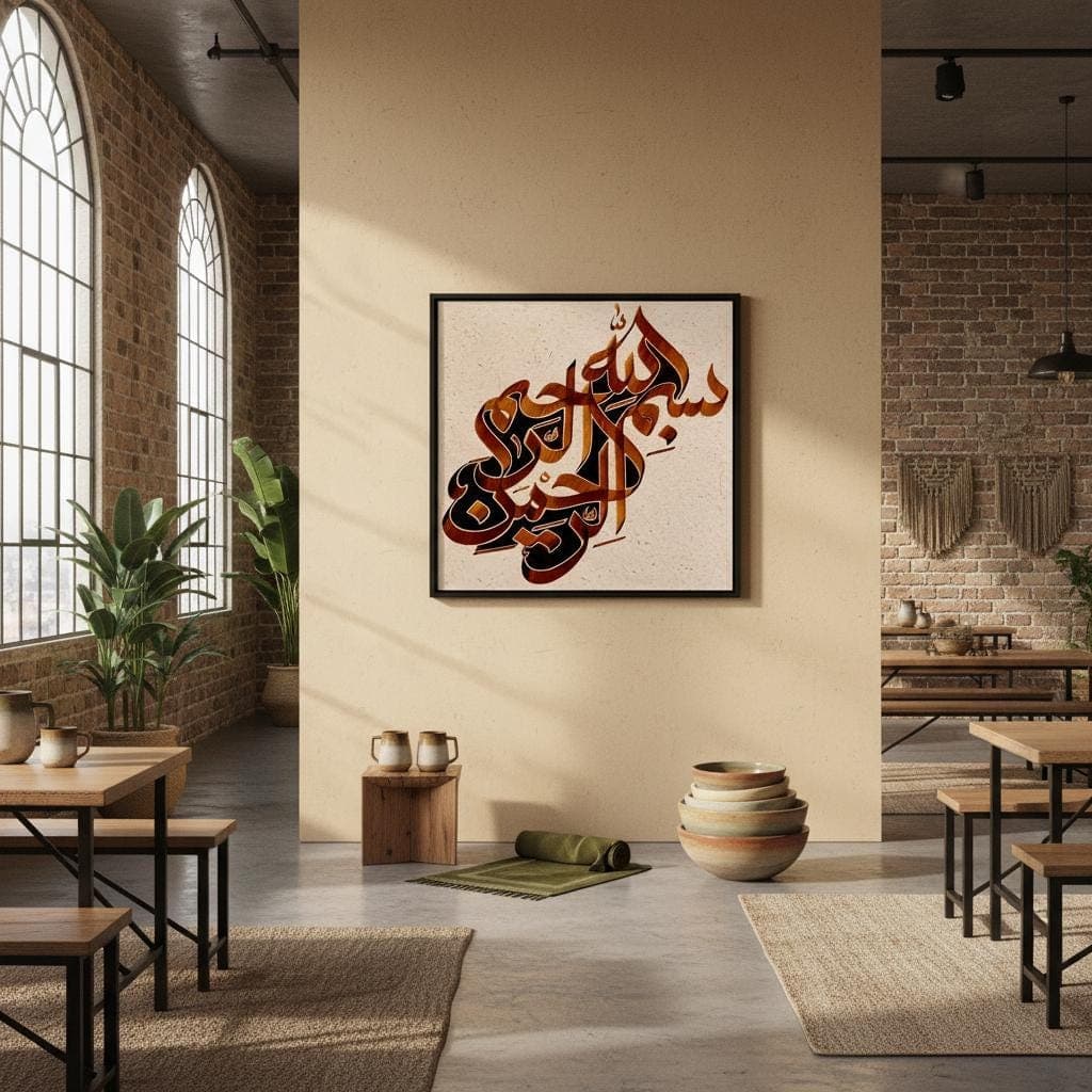 Bismillah Arabic Calligraphy Art Print | Islamic Home Decor - image 4