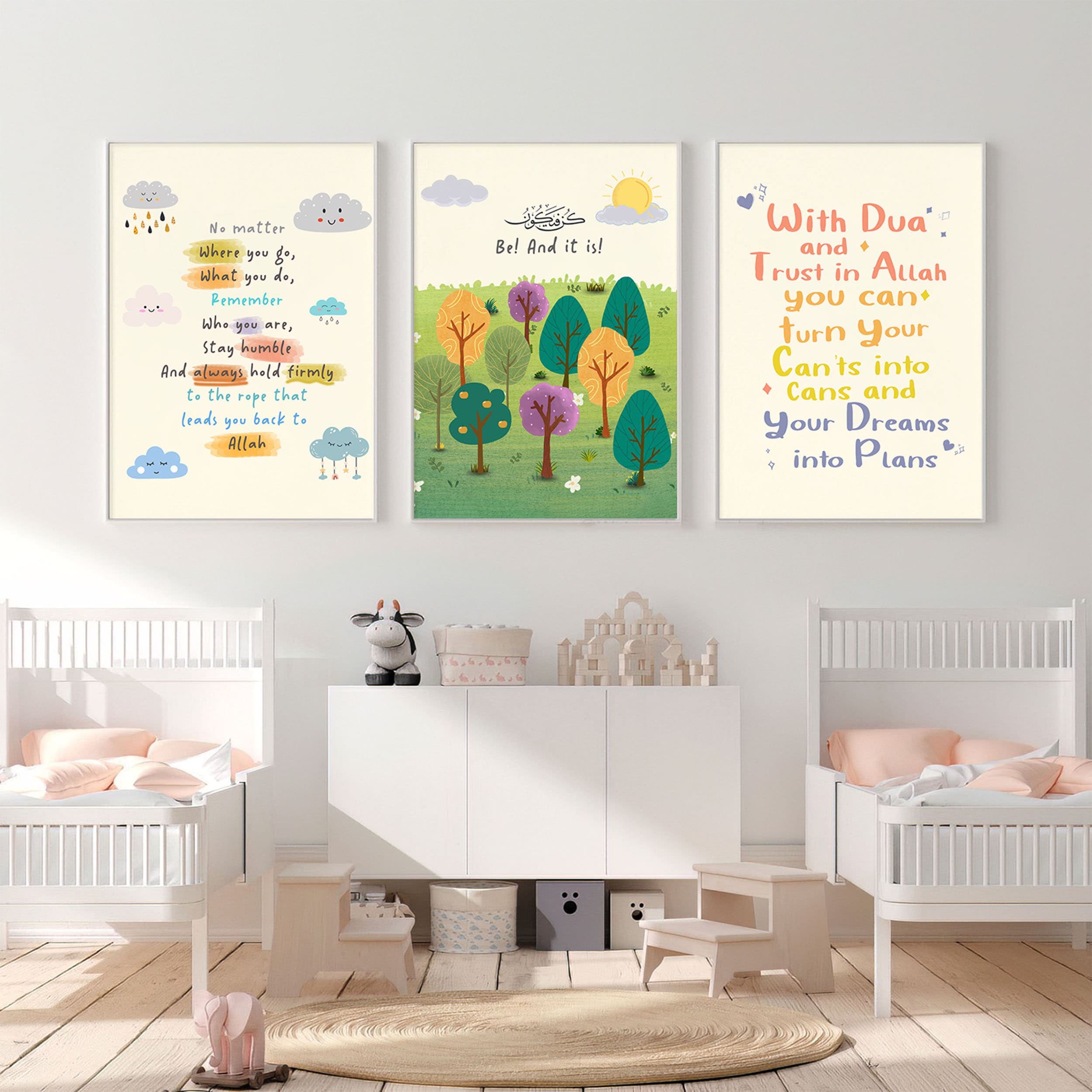 Islamic Nursery Wall Art, Motivational Posters, Mosque Art, Good Deeds Posters, Islamic Kids Room Decor,