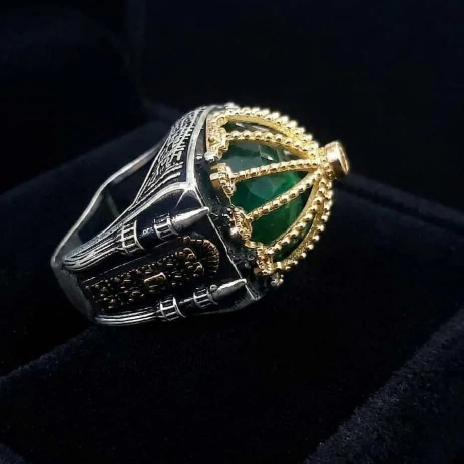 Hagia Sophia Mosque Ring, Islamic 925 Sterling Silver Men's Ring