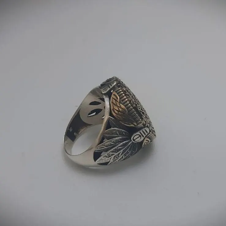 Handmade Sterling Silver Seal Of Solomon Ring, Gift For Him - image 4
