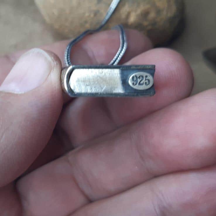 Sterling Silver Arabic Calligraphy Necklace, Elif Vav Book Pendant - image 4